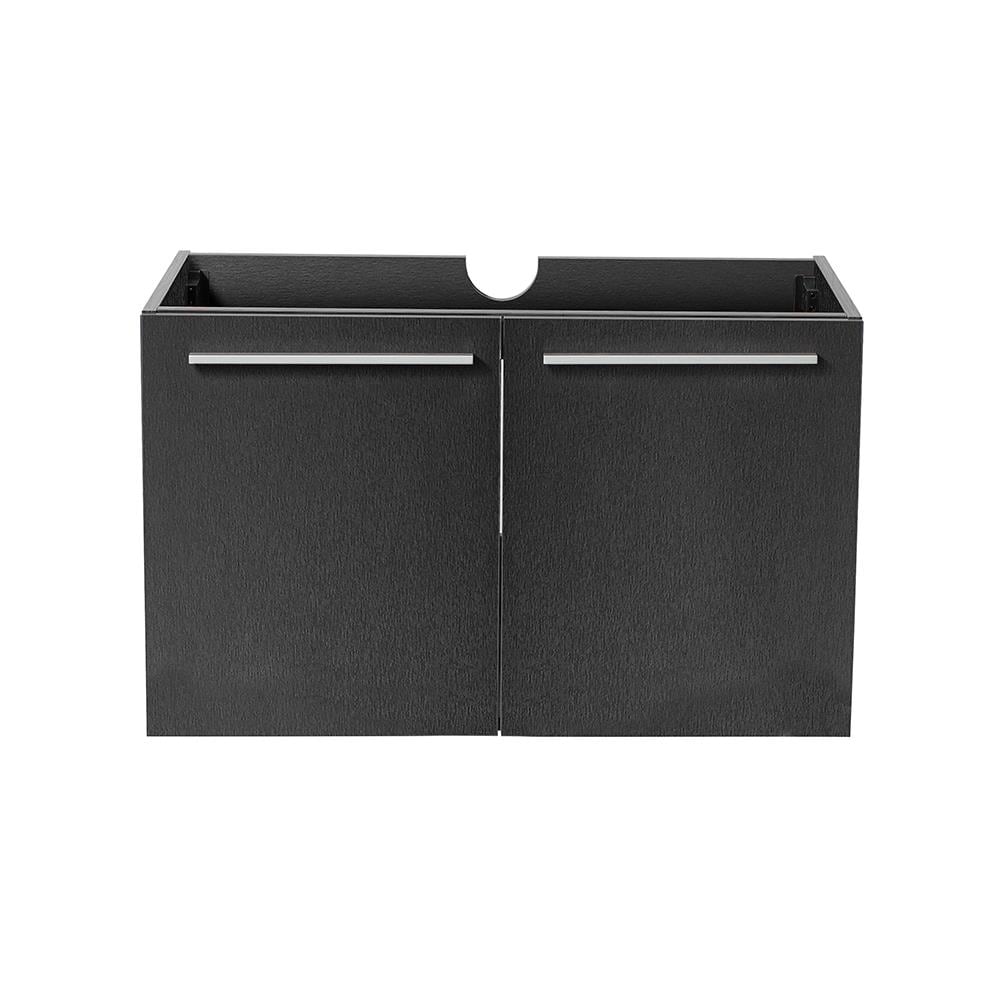 Fresca FCB8089BW Vista 30-in Black Floating Bathroom Vanity Base Cabinet without Top