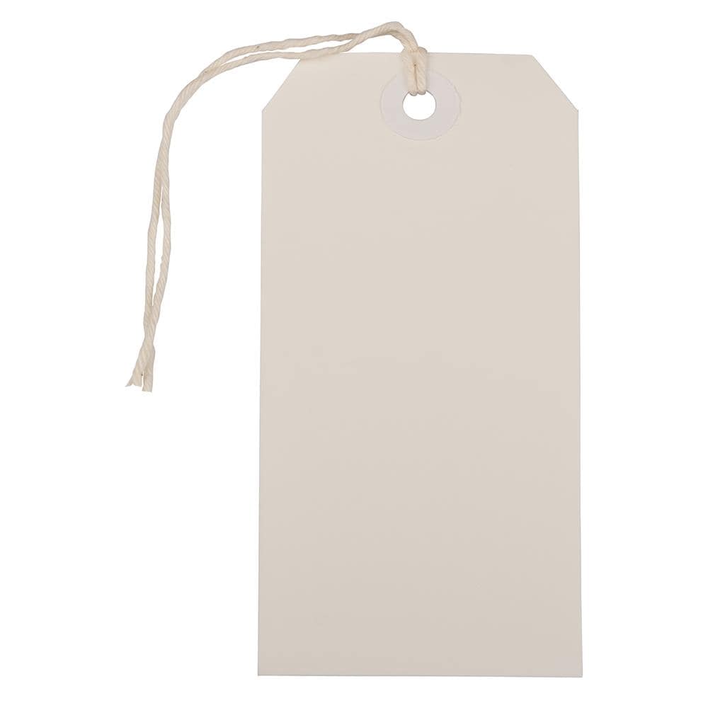 White Blank Paper String Tags package of 100 Pricing Tags 