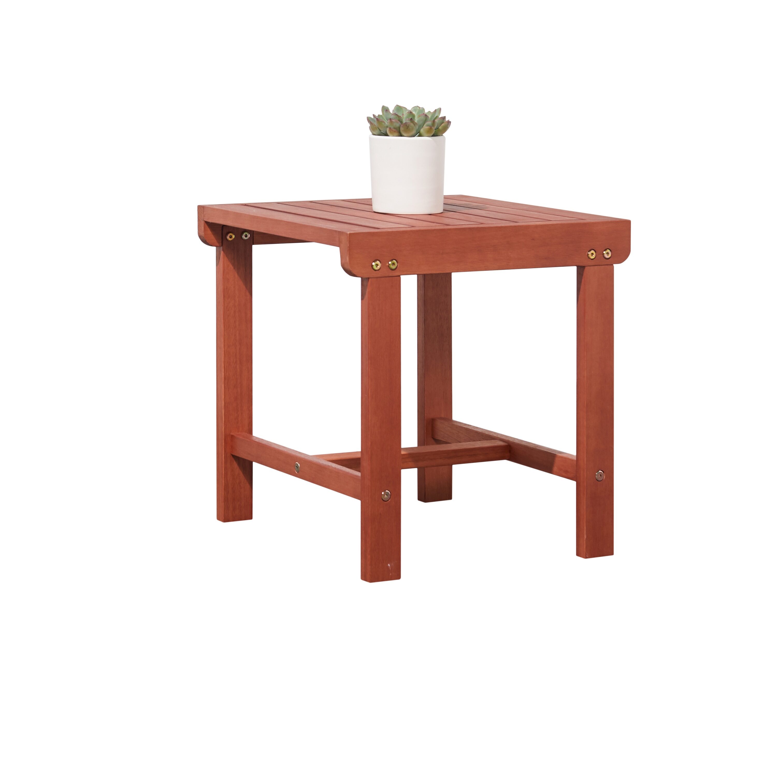 AZEN M1802 Malibu Square Outdoor End Table 18-in W x 18-in L