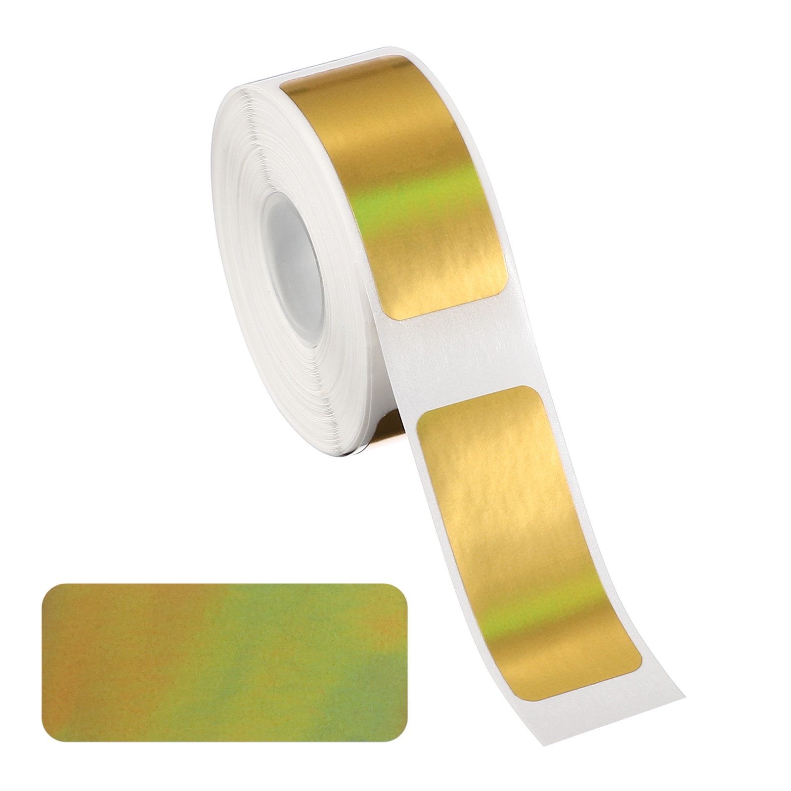 PATIKIL - 1.2x0.6 Inch Holographic Thermal Label Stickers 230 Tape/Roll and Gold