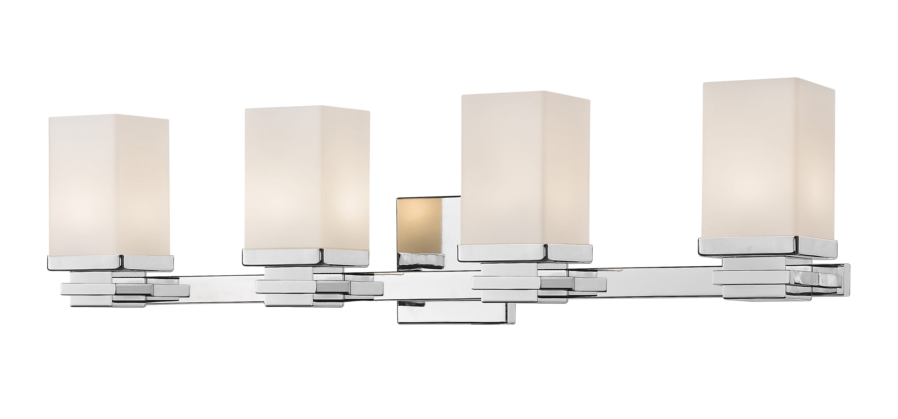 Z-Lite 1916-4V-CH-LED Avige 31-in 4-Light Chrome LED Modern/Contemporary Vanity Light