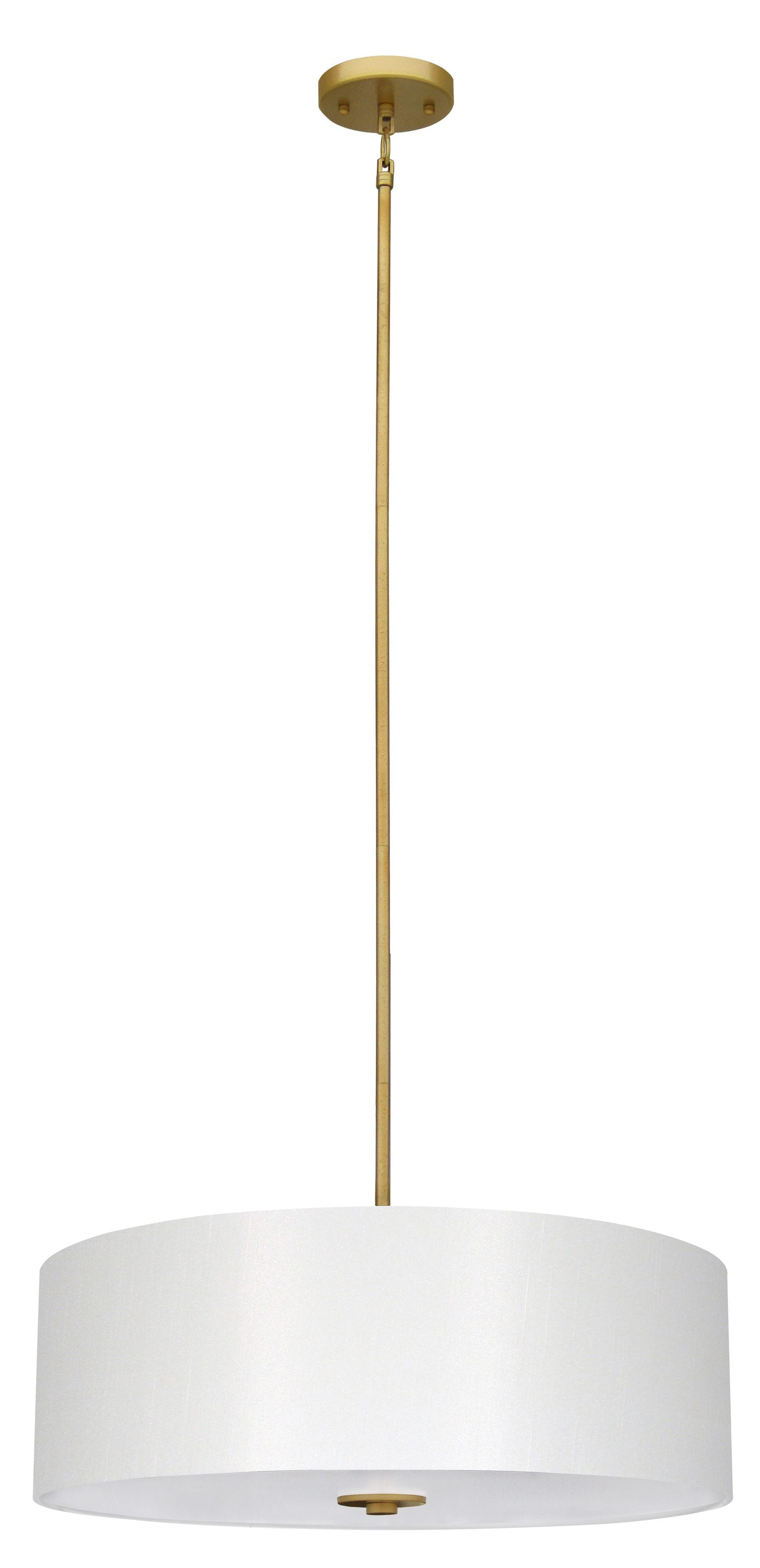 Whitfield Lighting SH2207-PWNG Modena 4-Light Gold Transitional Drum Hanging Pendant Light