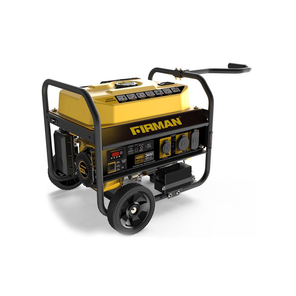  CHMPN196 Gas Powered 3650-4550 -Watt Portable Remote Start Generator with Wheel Kit