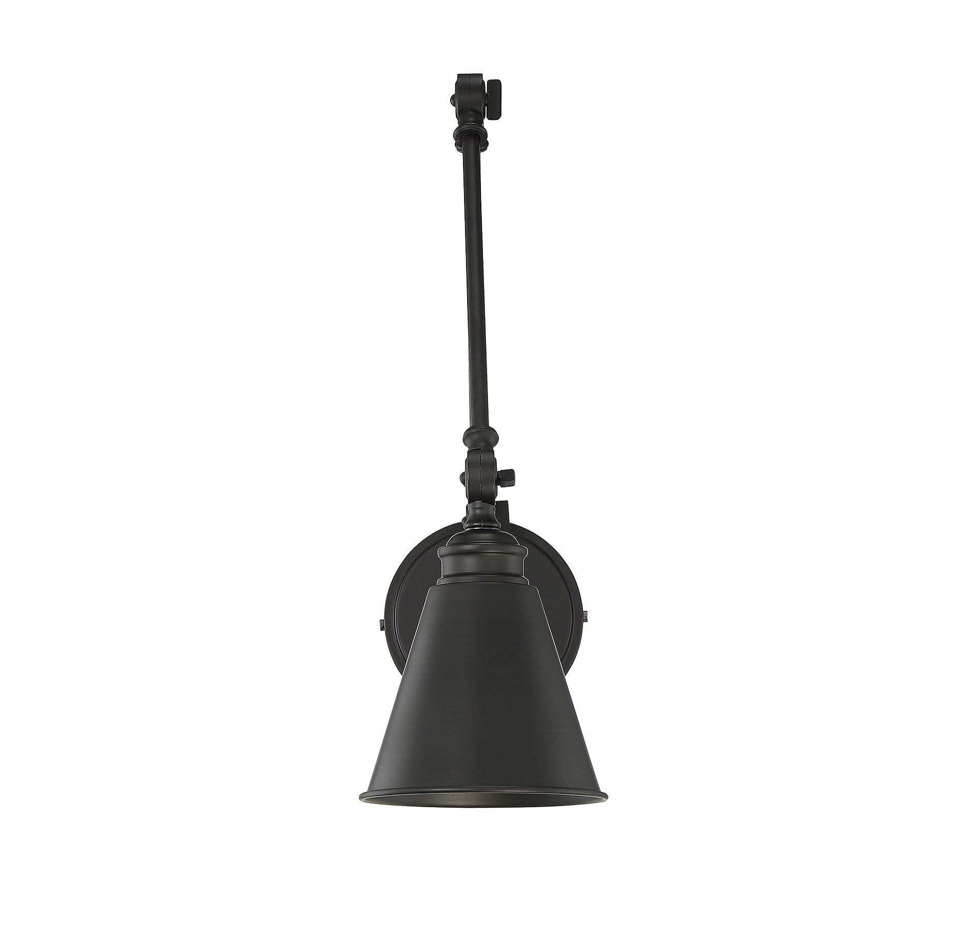 Morland Matte Black Adjustable Swing Arm Sconce