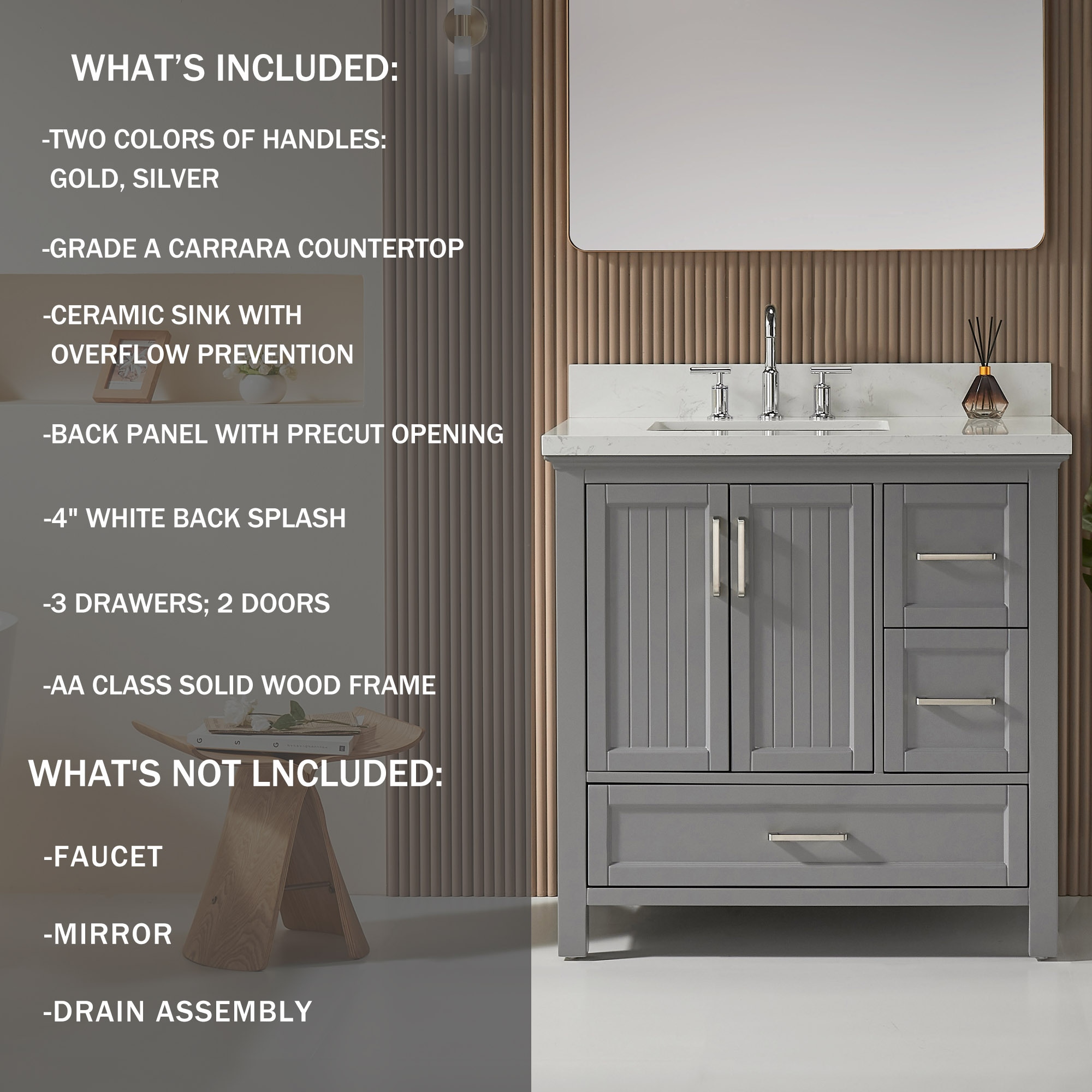 WELLFOR WA-8848-DH Bath-Vanity-Combo - View #13