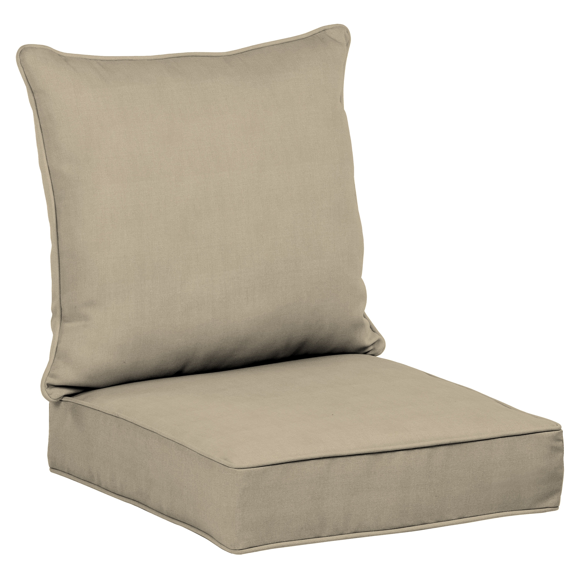 Allen Roth 2 Piece Madera Linen Wheat Deep Seat Patio Chair Cushion In The Furniture Cushions Department At Com - Allen And Roth Patio Pillows