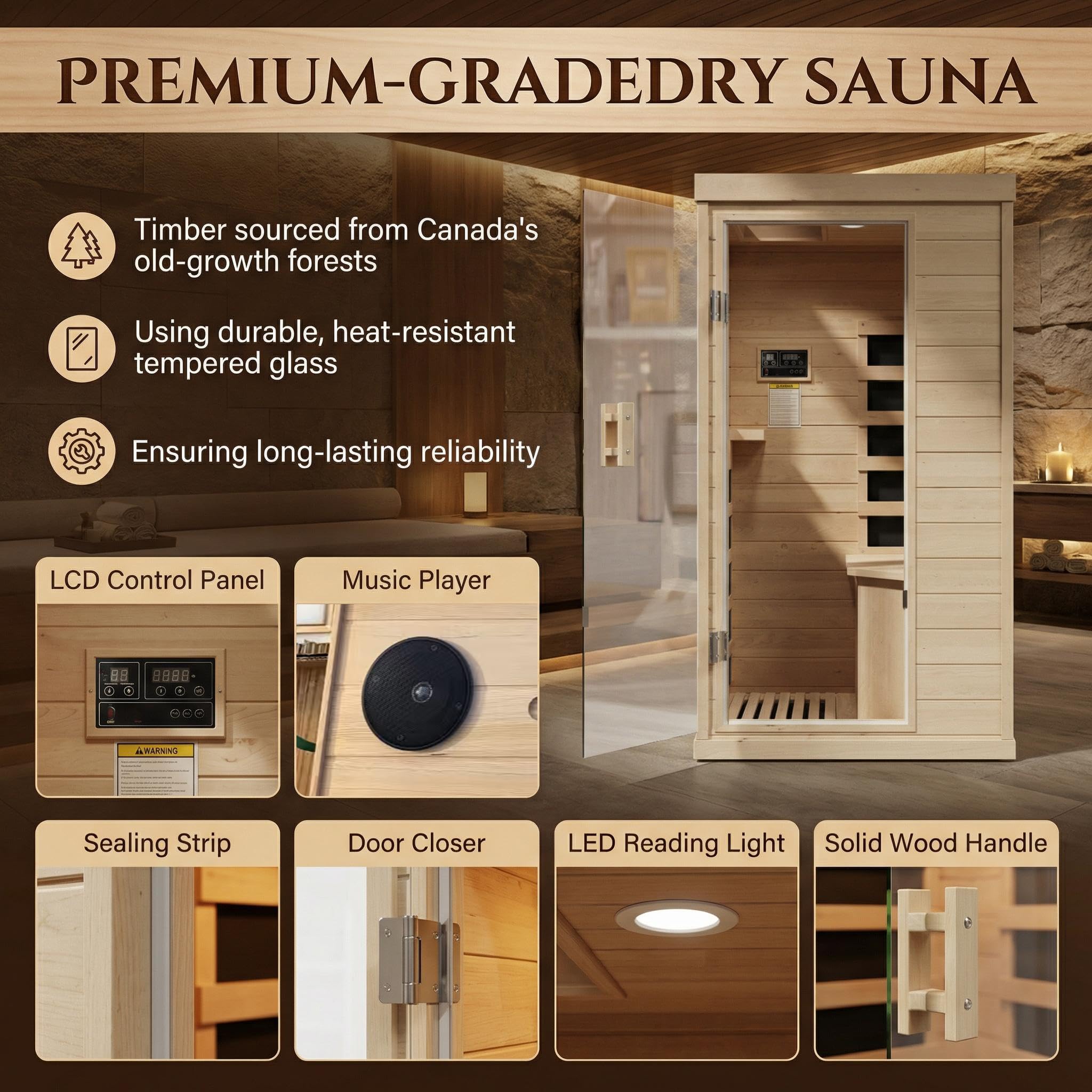 IdealHouse BZI-SXHN-WW8CX1ZC1 Indoor-Saunas - Thumbnail View #5