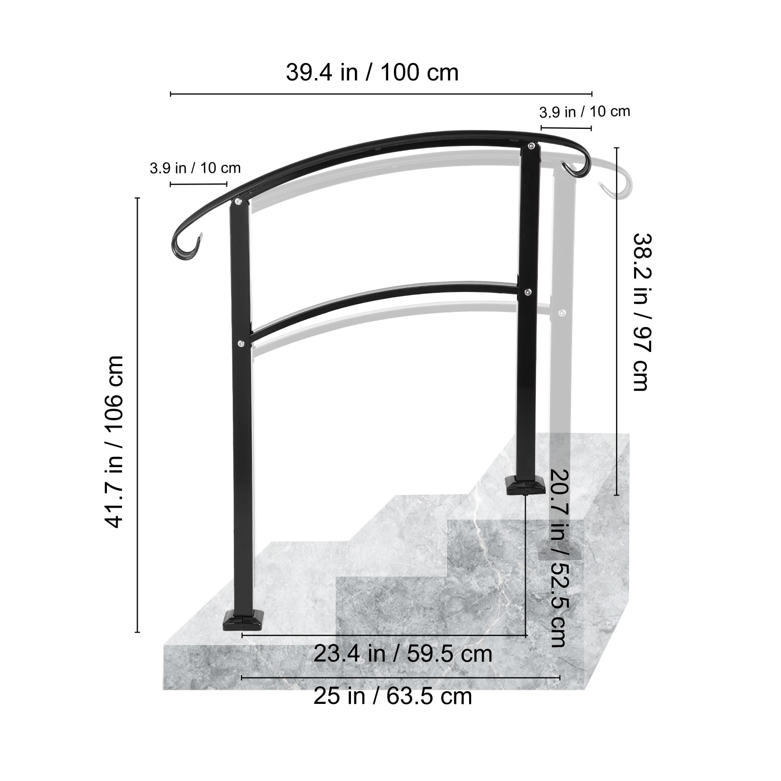 VEVOR SCLTFS3BHSLG00035V0 railings - View #2
