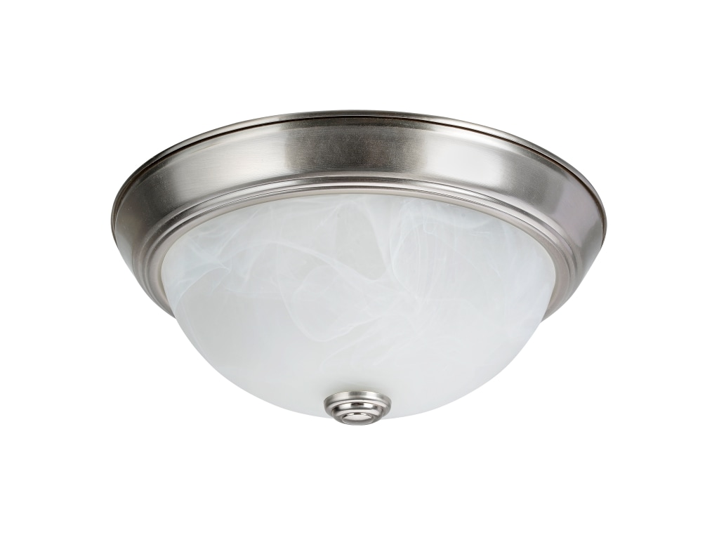 Aspen Creative Corporation 63013-1 1 -Light 11-in Brushed Chrome Flush Mount Light