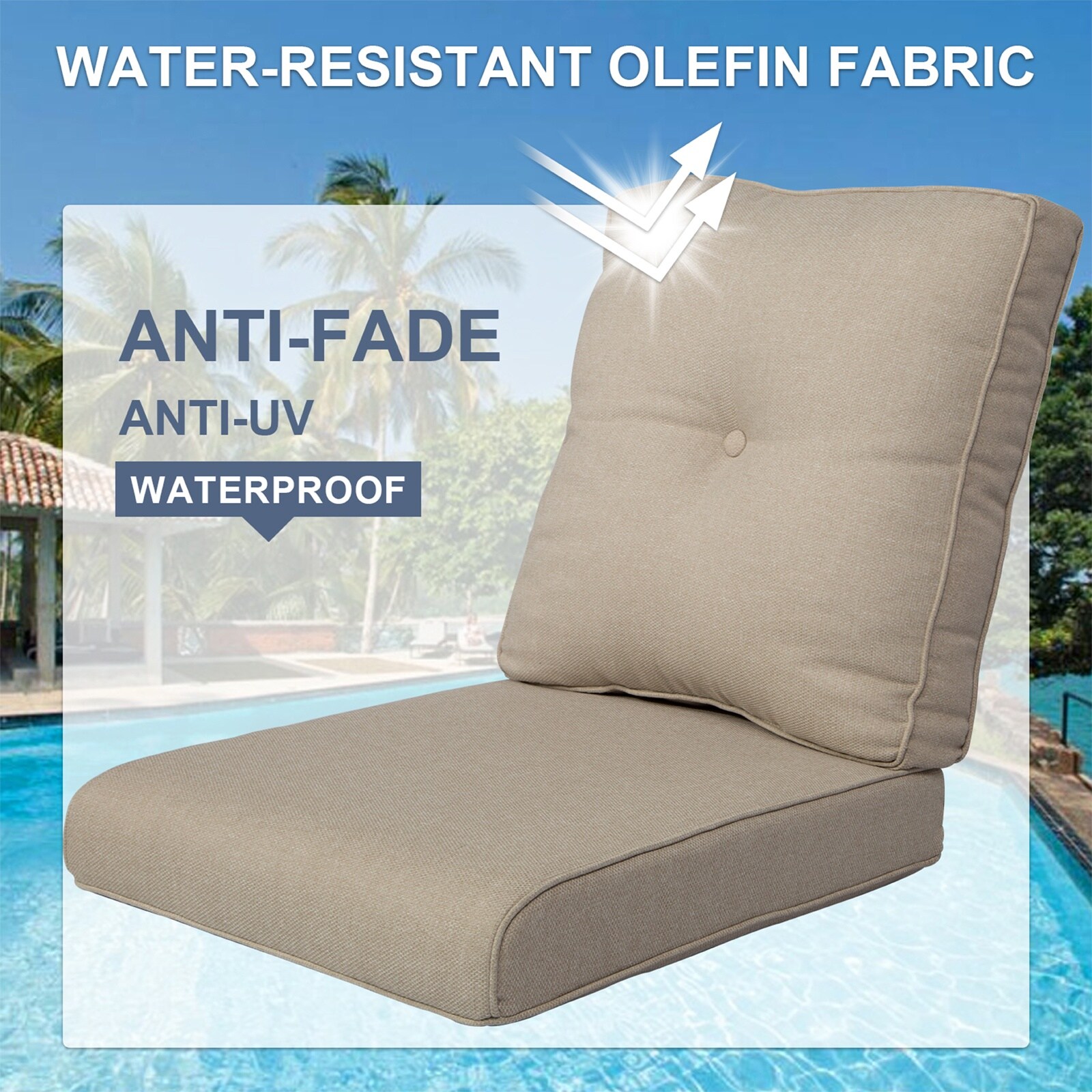 Pocassy PJZBD06-2AA Patio-Furniture-Cushions - View #3