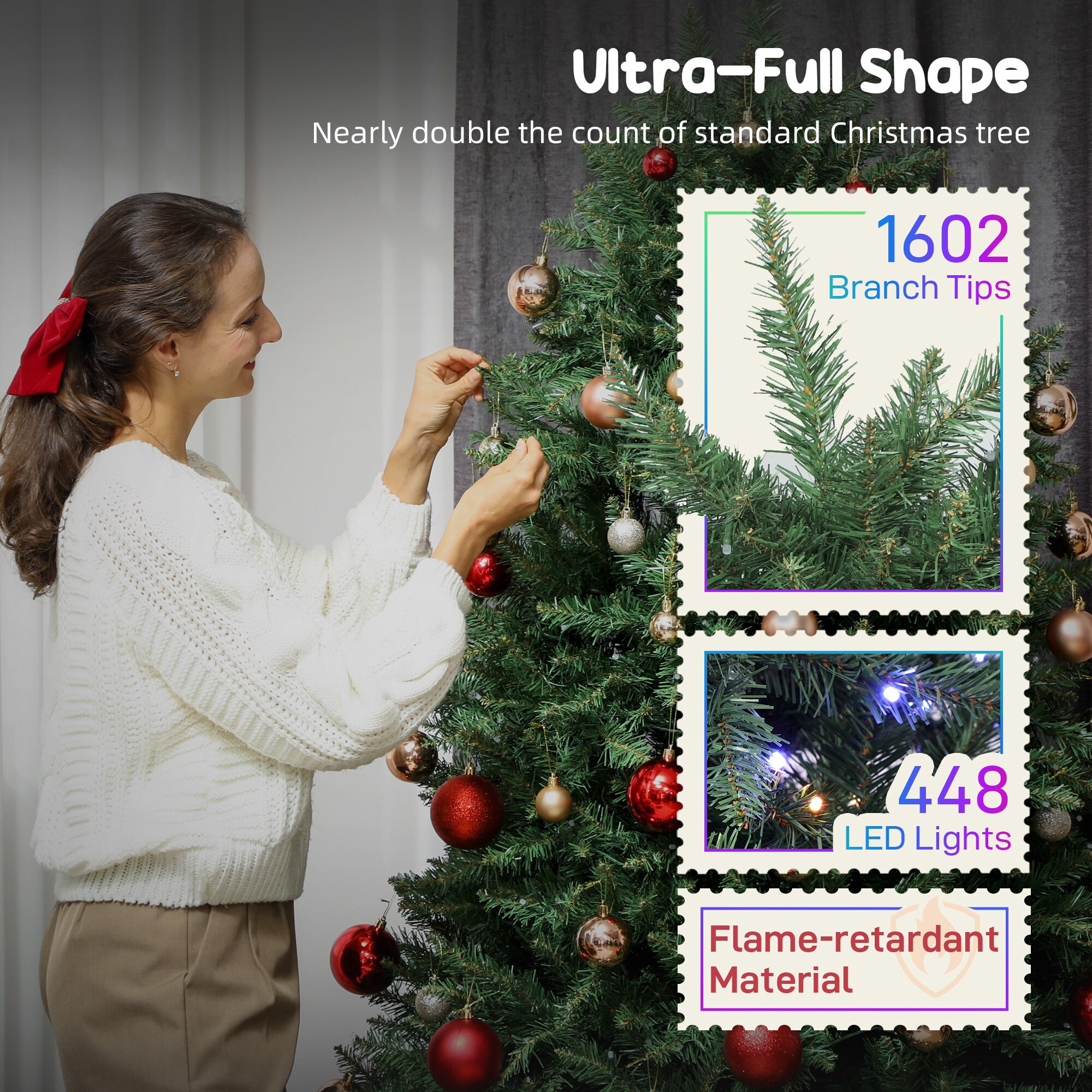 HomCom 83C-155V80MX Artificial-Christmas-Trees - View #4
