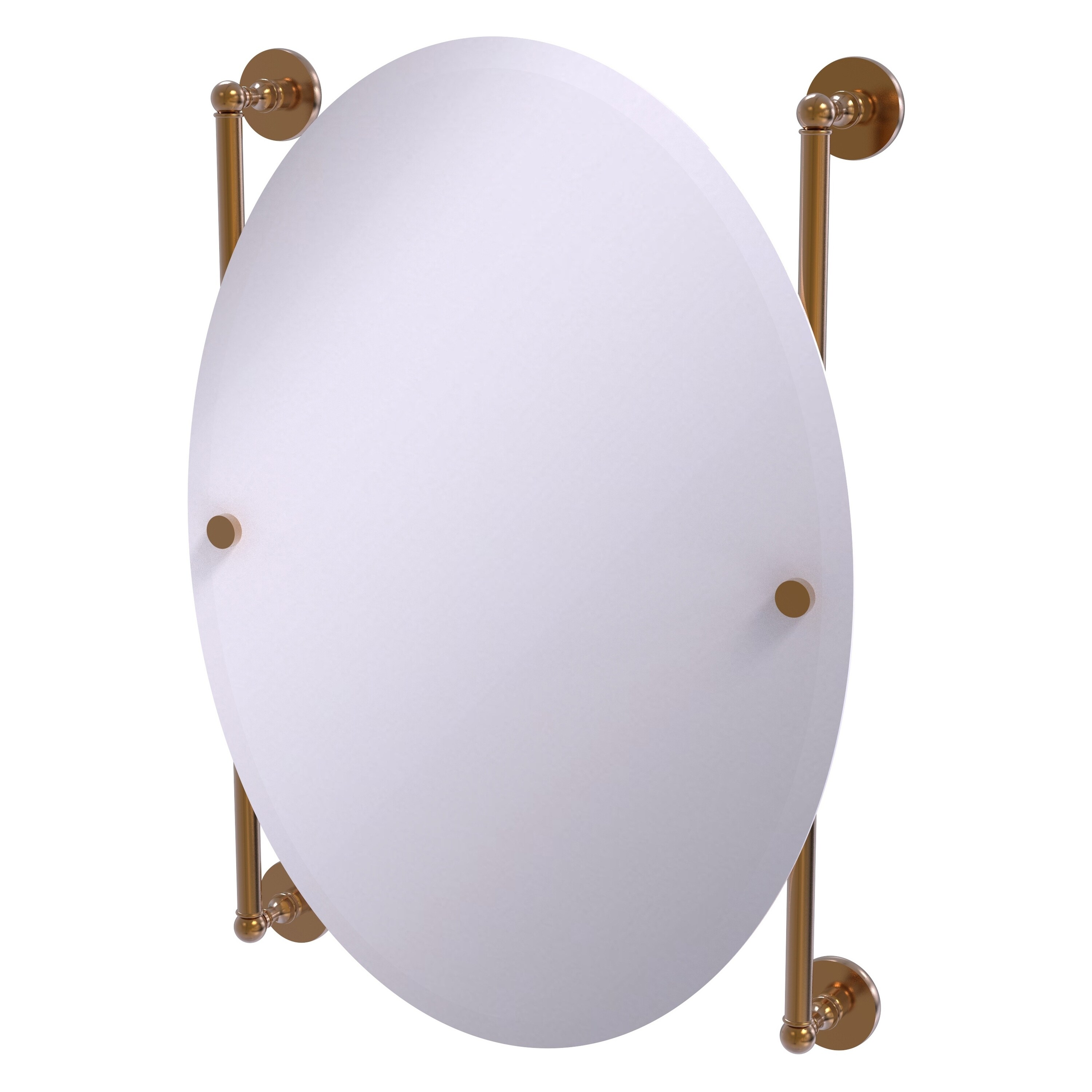 Allied Brass P1000-27-91-BBR Prestige Skyline 21-Inches x 29-Inches Beveled Frameless Oval Bathroom Vanity Mirror ( Brushed Bronze )