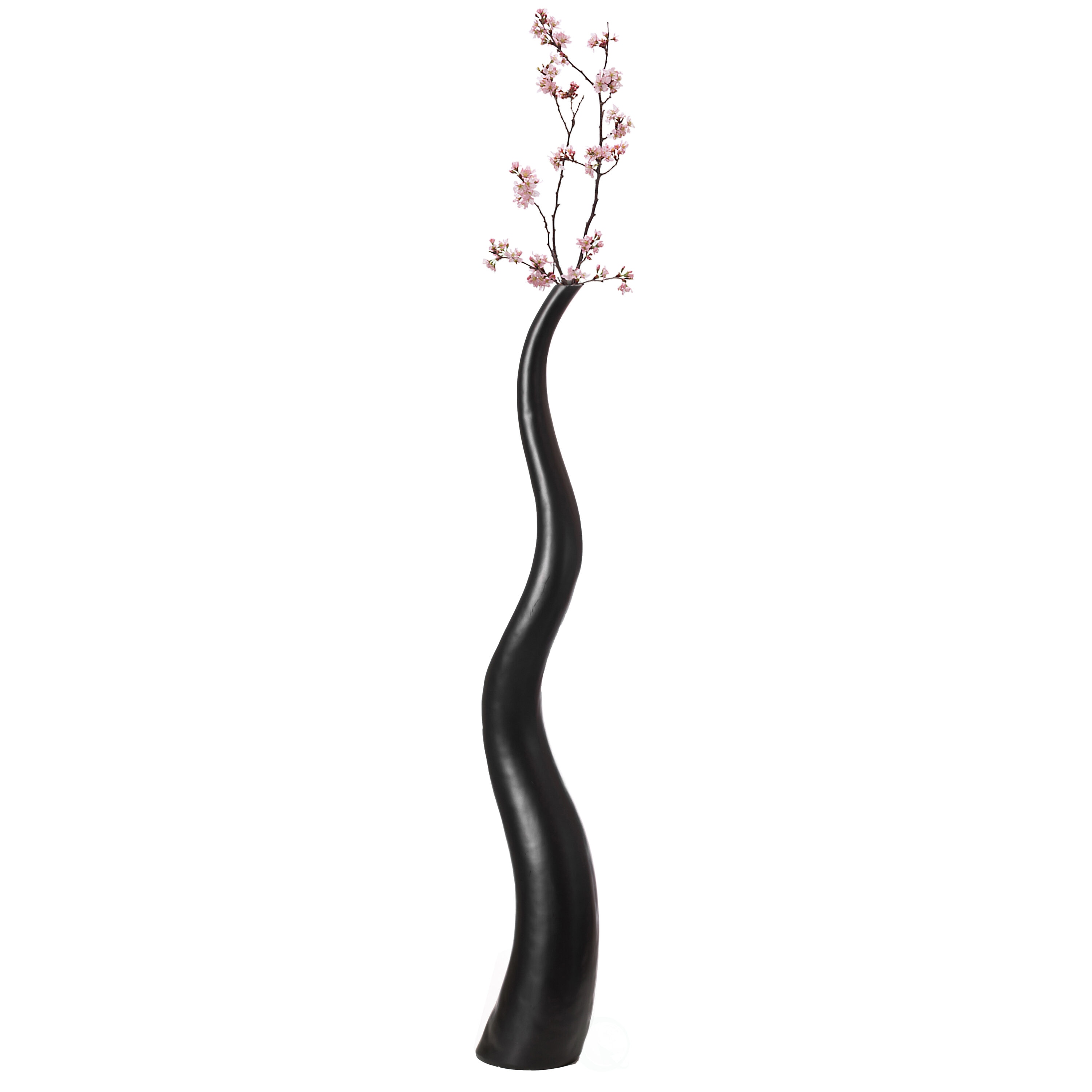 Uniquewise QI004040.M Black Ceramic Modern Vase