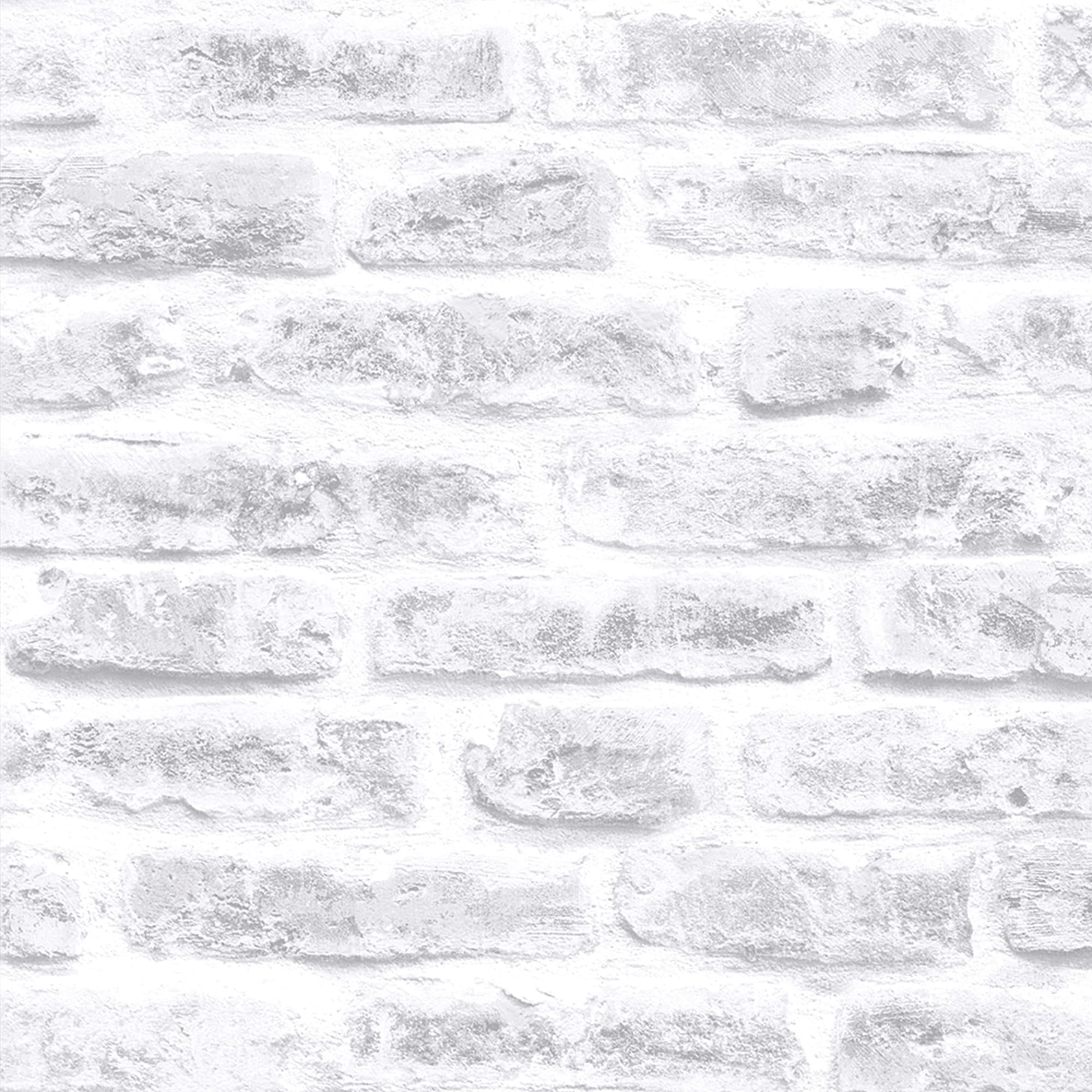 Graham & Brown 30.75-sq ft White Vinyl Brick Self-adhesive Peel and ...