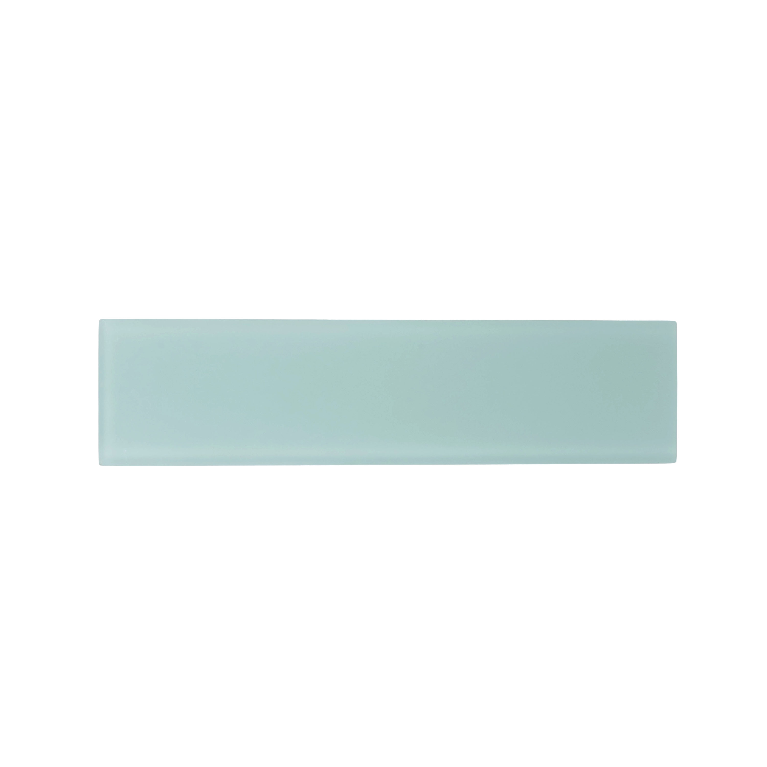 Apollo Tile APLA88047M 3X12ASMPL Sample- Wall Tile Cadet Blue 3-in x 12-in Matte Glass Subway Wall Tile