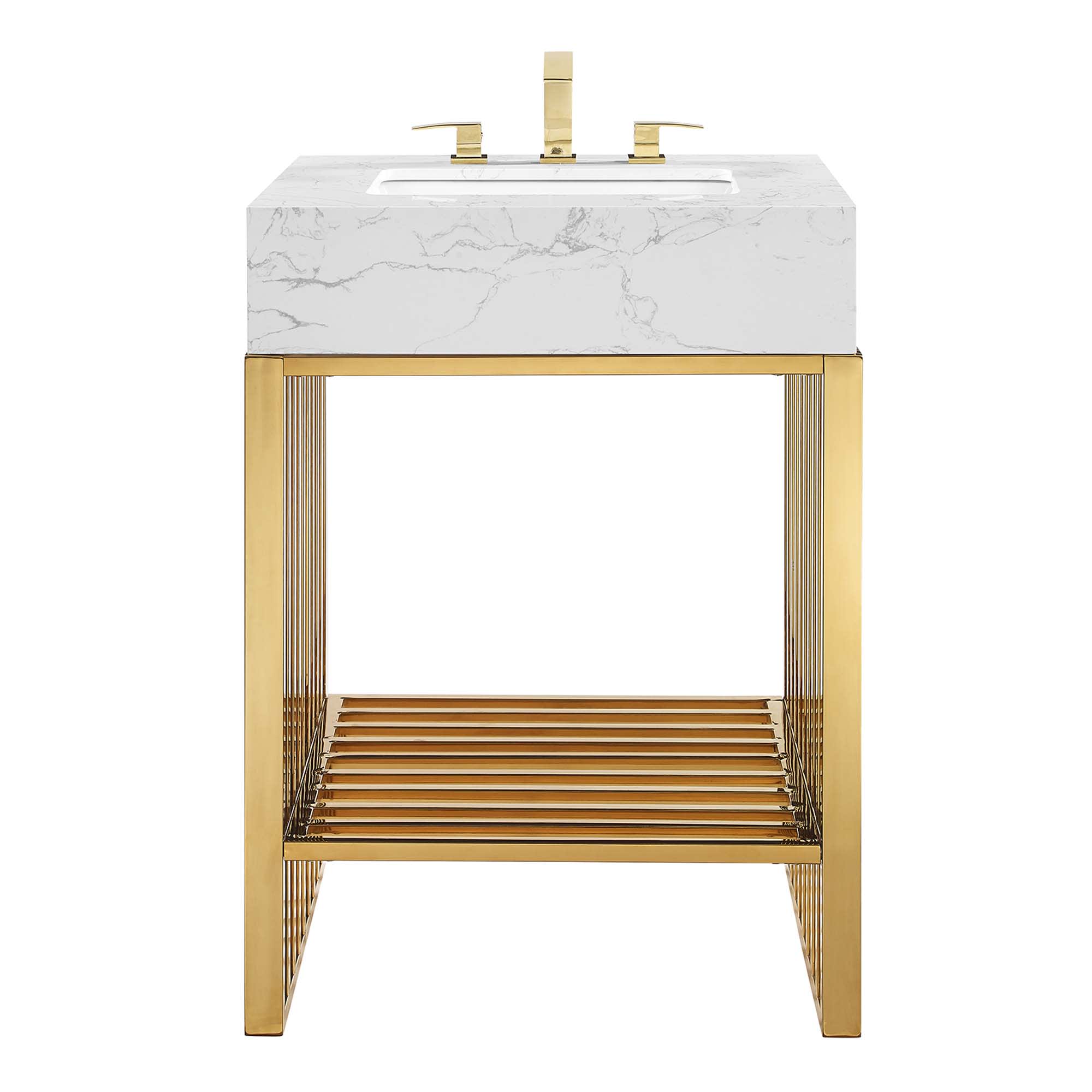 Modway EEI-6103-WHI-GLD Bath-Vanity-Combo - View #6