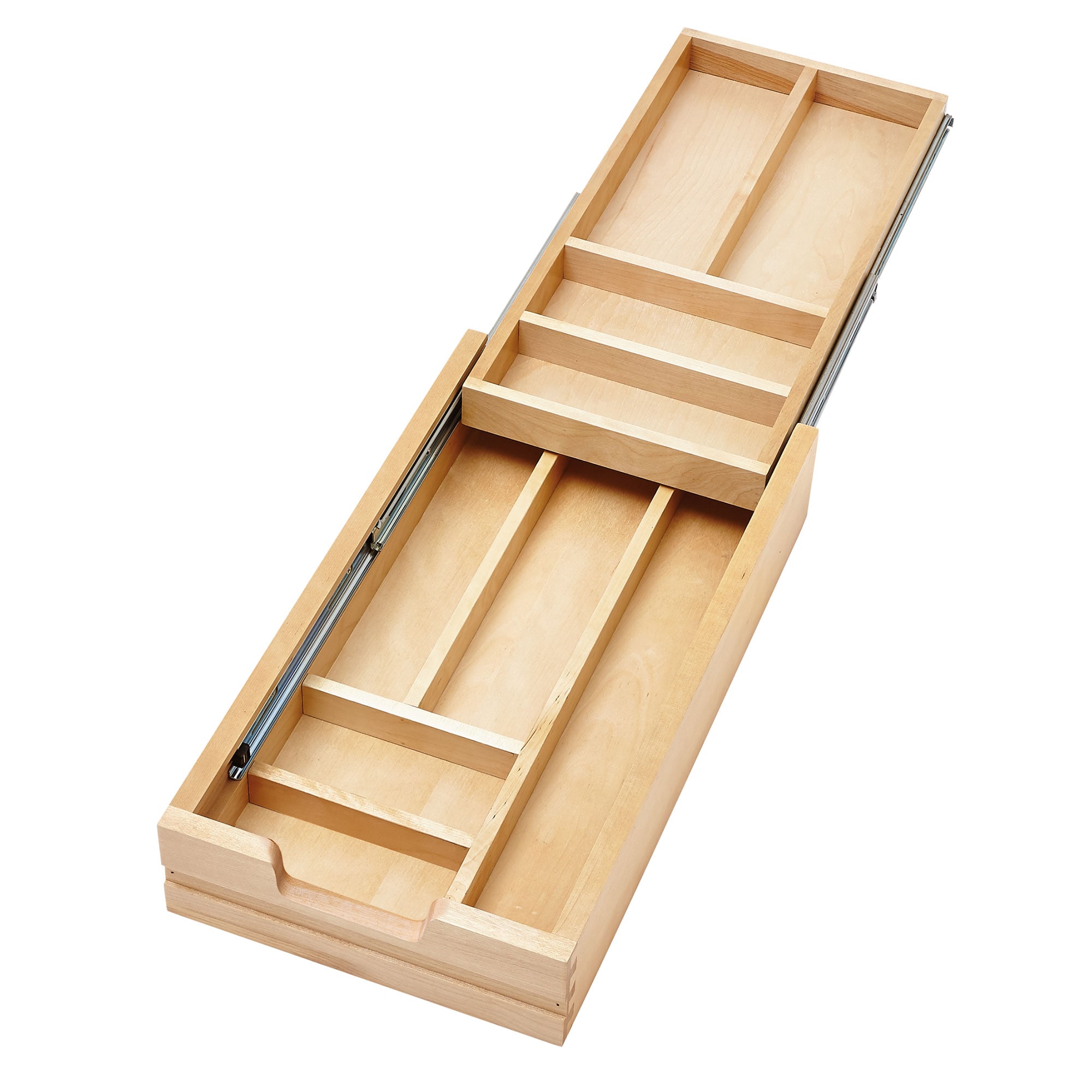 Rev-A-Shelf 272490 21.75 x 12 Brown Maple Wood Drawer organizer