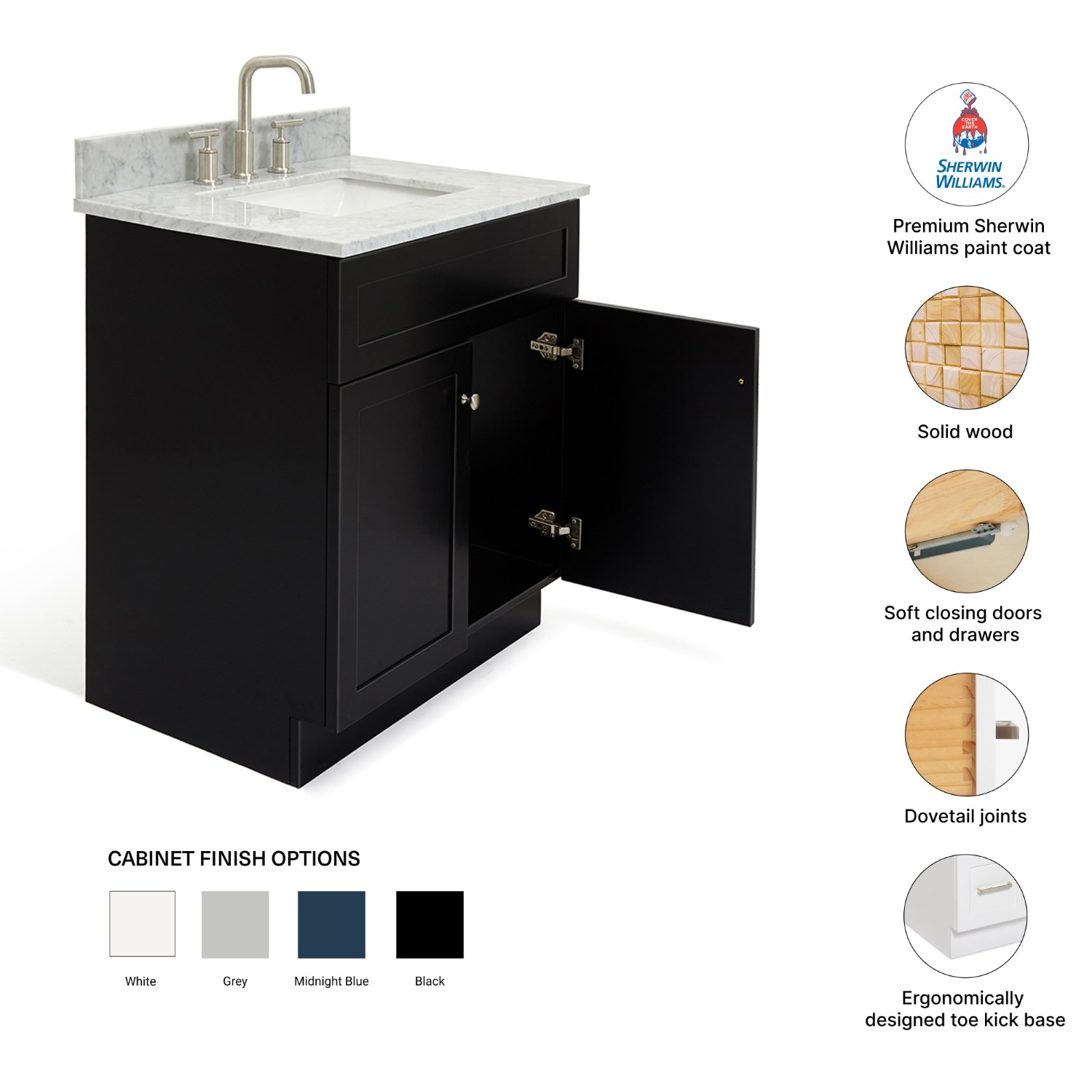 ARIEL F031SCW2RVOBLK Bath-Vanity-Combo - View #5