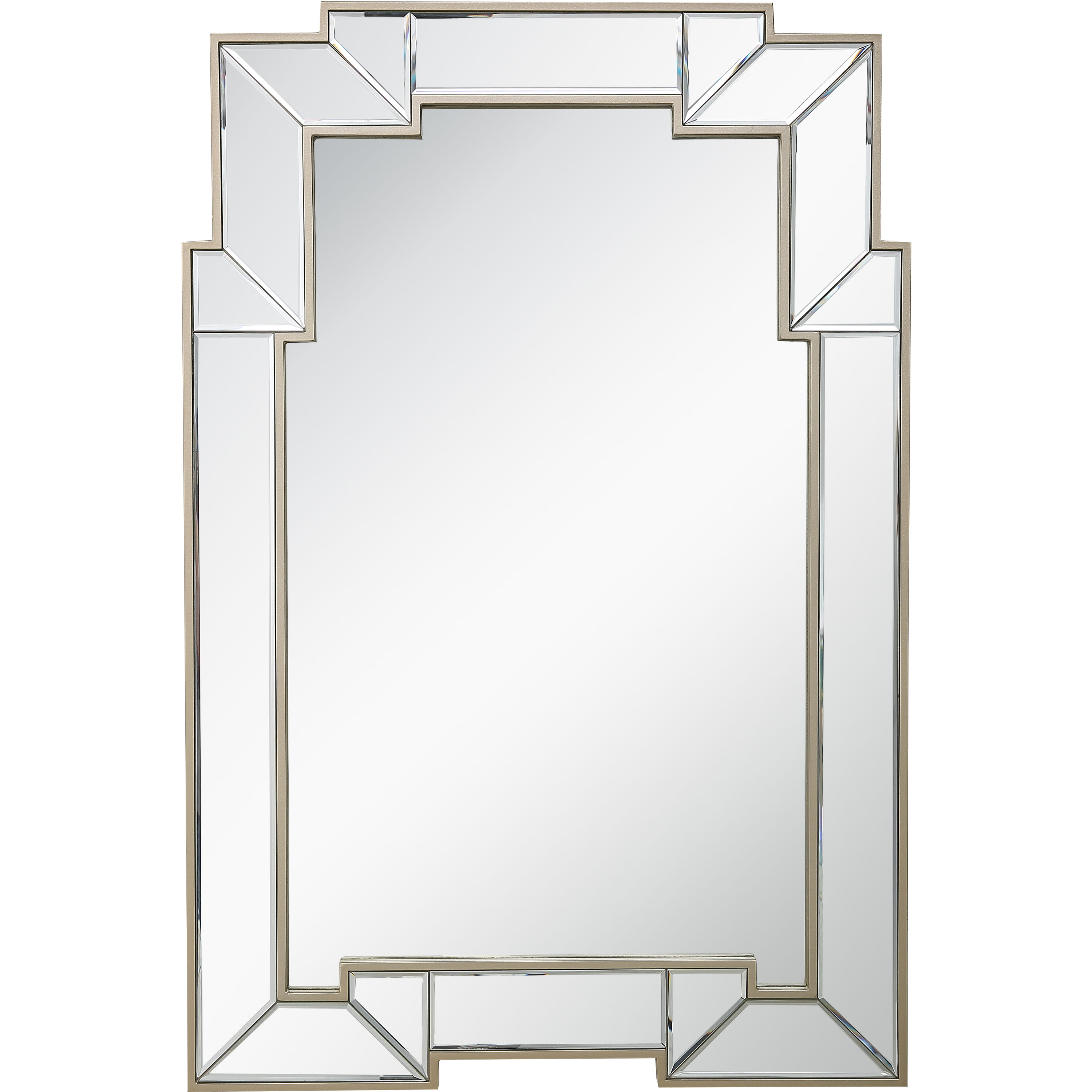 Camden Isle Pinnacle 28-in W x 42-in H Irregular Champagne Framed Wall ...