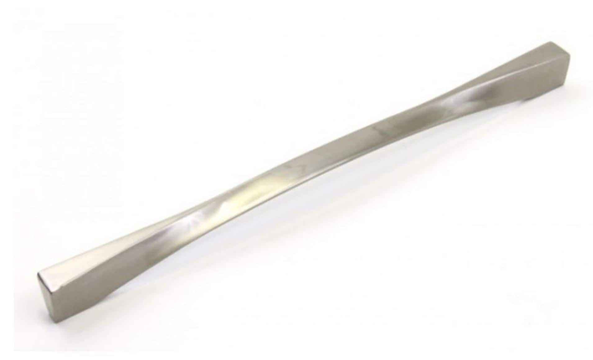 Kingsman Hardware 840-13-20 Twist series 12-5/8-in , 320mm Center to Center Brushed Nickel Arch Bar 20 -Pack