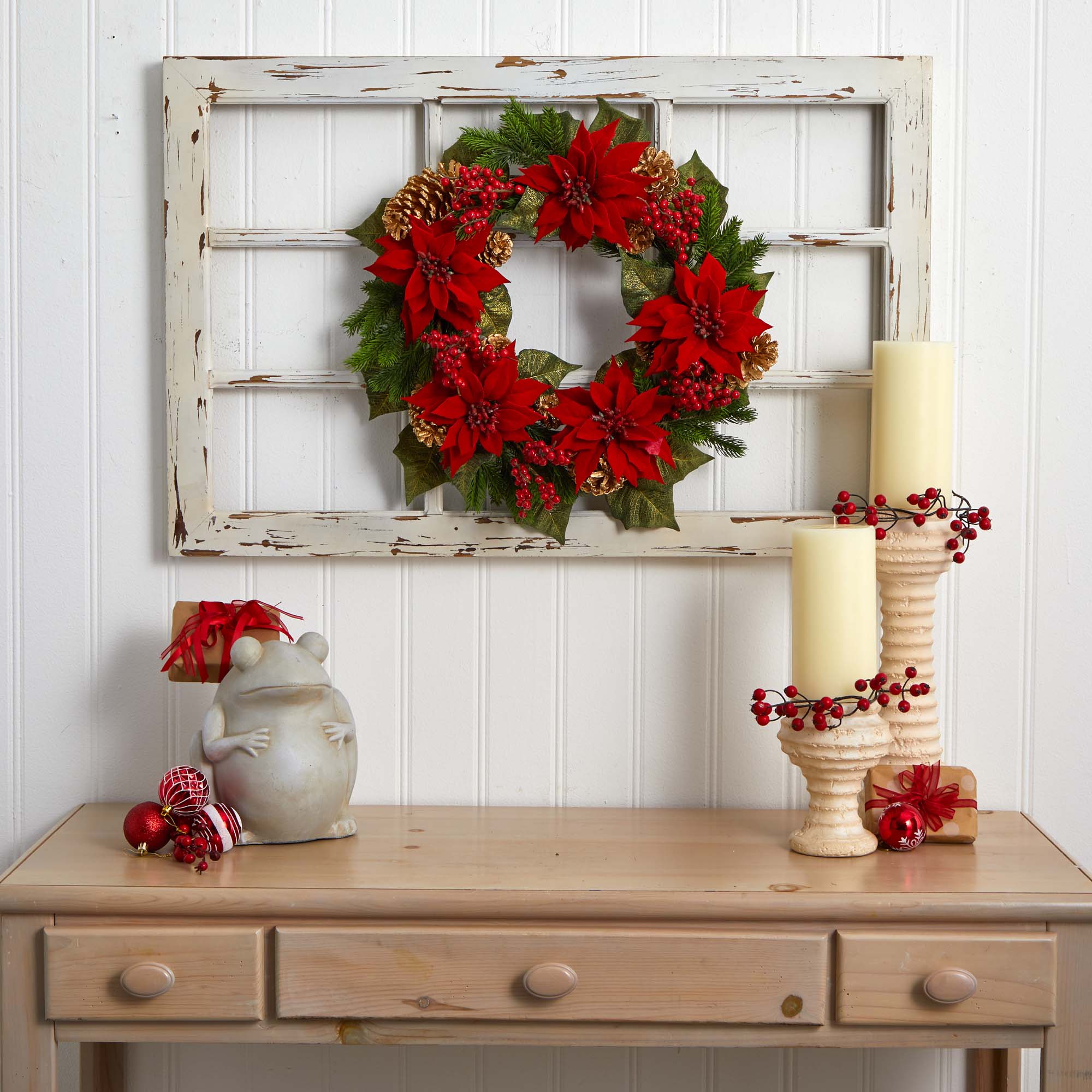 Nearly Natural 4269 Artificial-Christmas-Wreaths - View #4