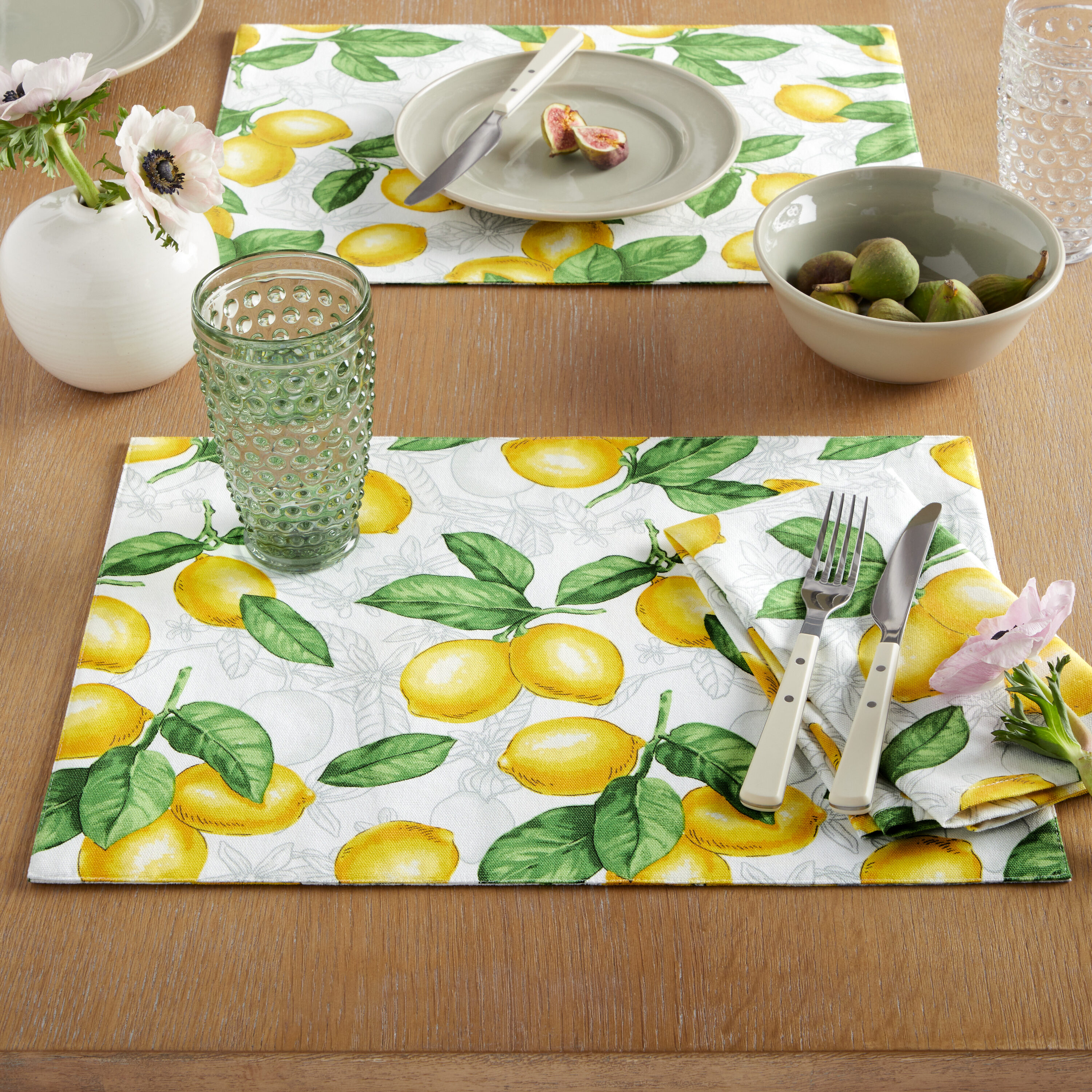 Martha Stewart Lots of Lemons Kitchen Towel Cotton Kitchen Towel Set,  Multicolor, 3 Piece 