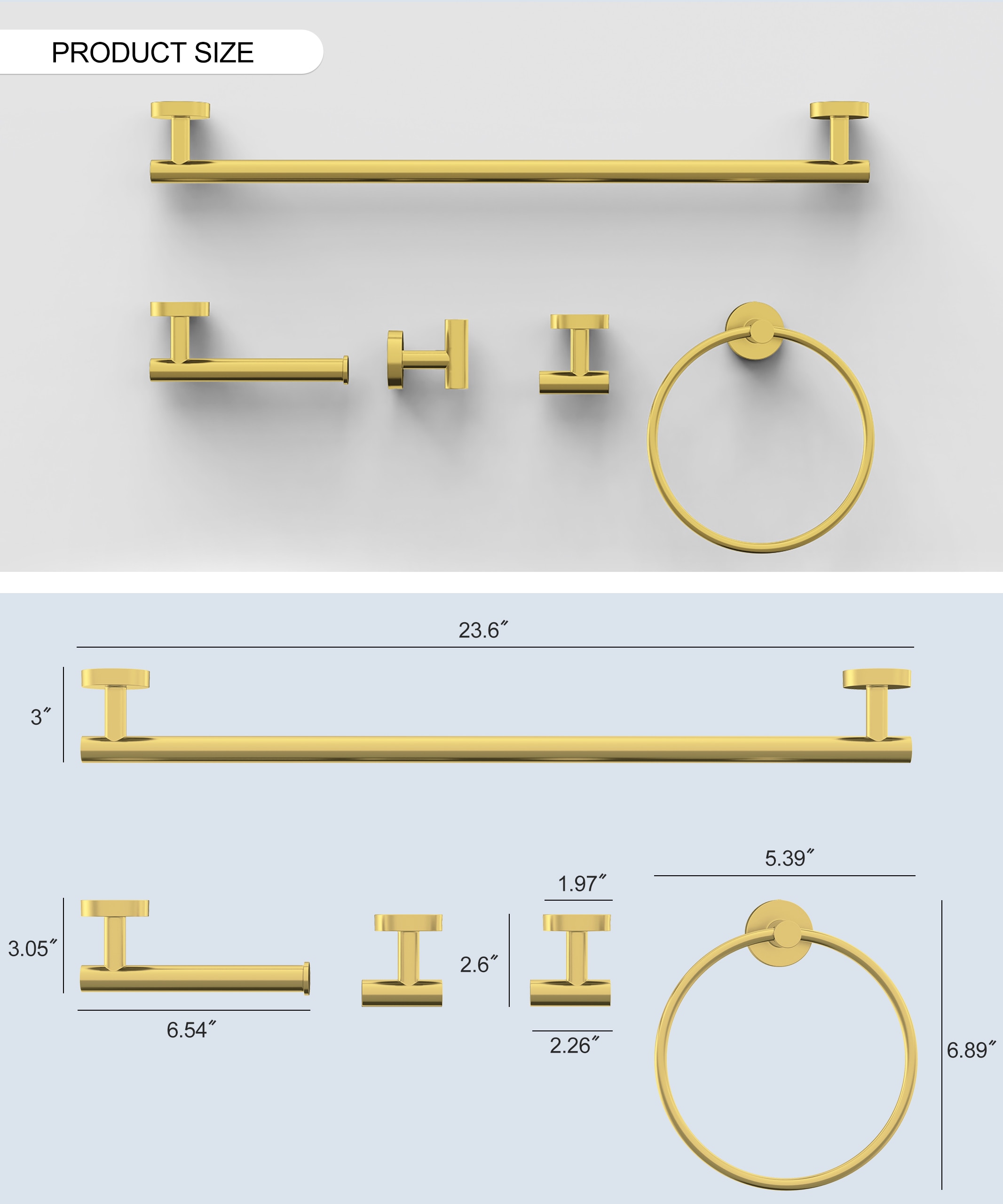 BWE A-91020-BG Decorative-Bath-Hardware-Kits - View #7