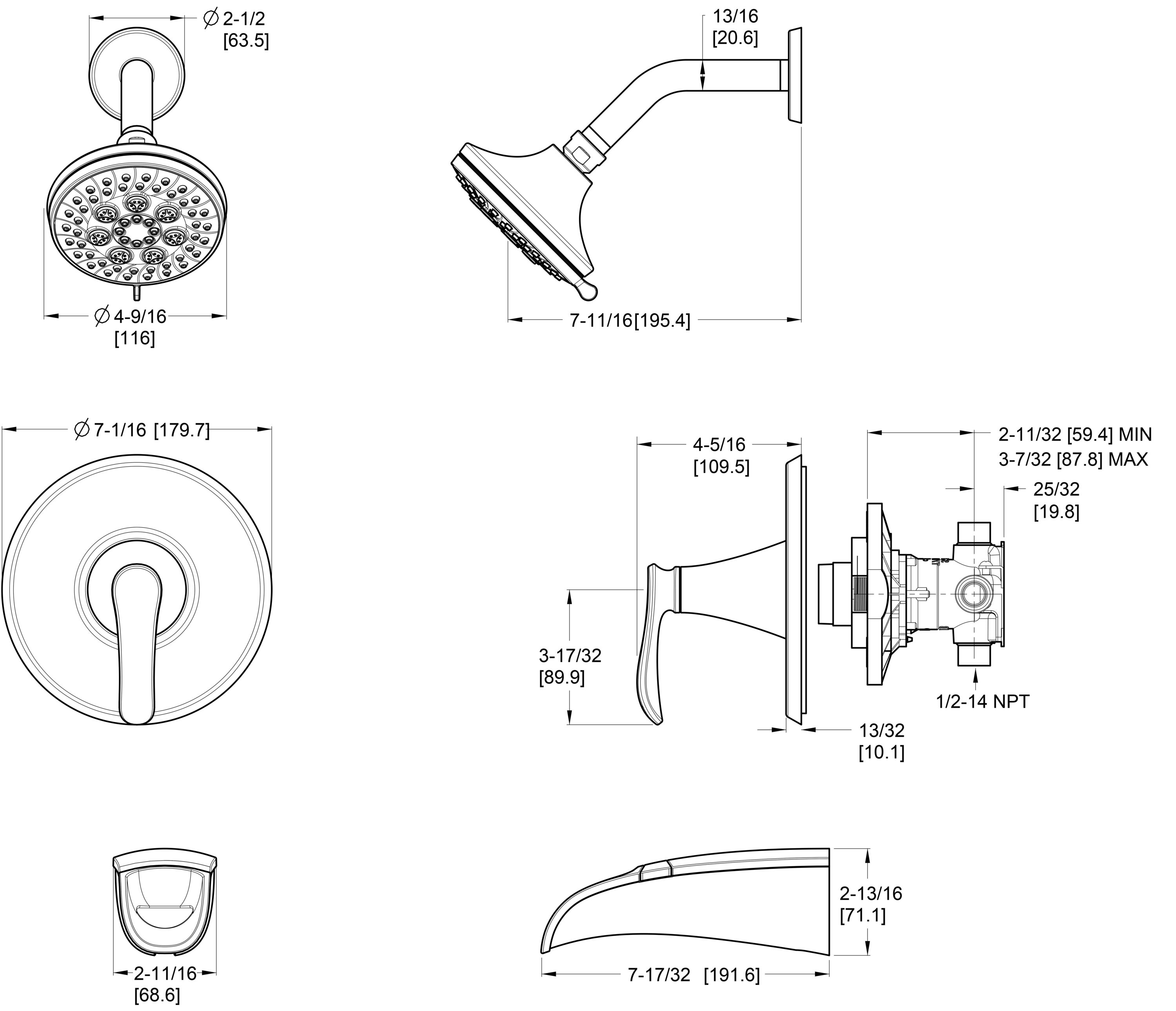 Pfister 8P8-WS2-JDSY Tub-Shower-Faucets - View #15