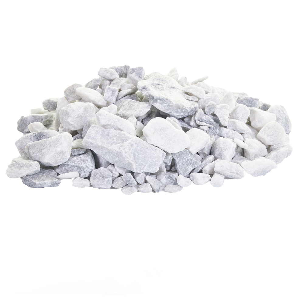 EARTHESSENTIALS BY QUIKRETE 0.5-cu Ft 50-lb White Marble Chips (0.5- 3 ...