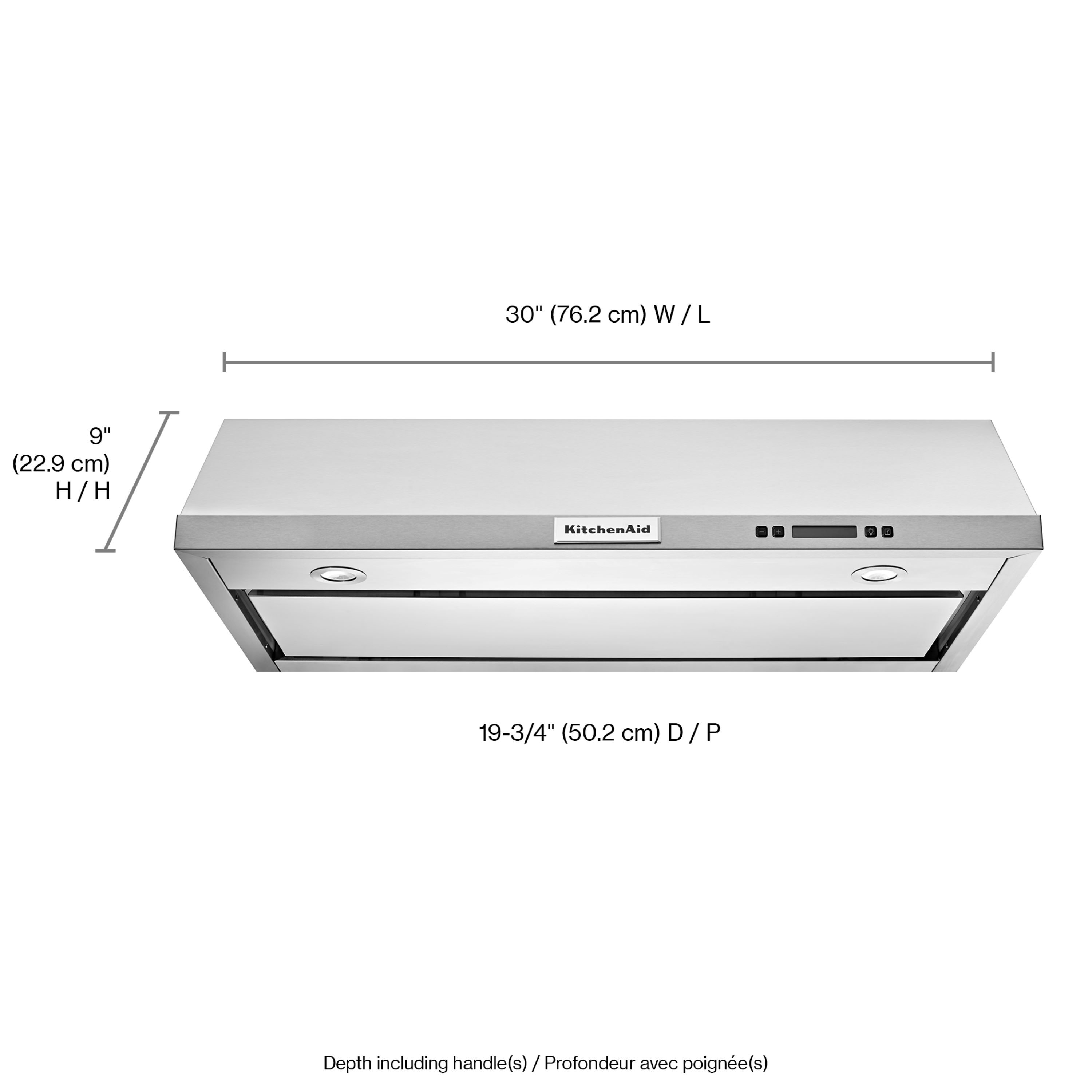 KitchenAid 30 585 CFM Motor Class Commercial-Style Under-Cabinet Range  Hood System Stainless Steel KVUC600KSS - Best Buy