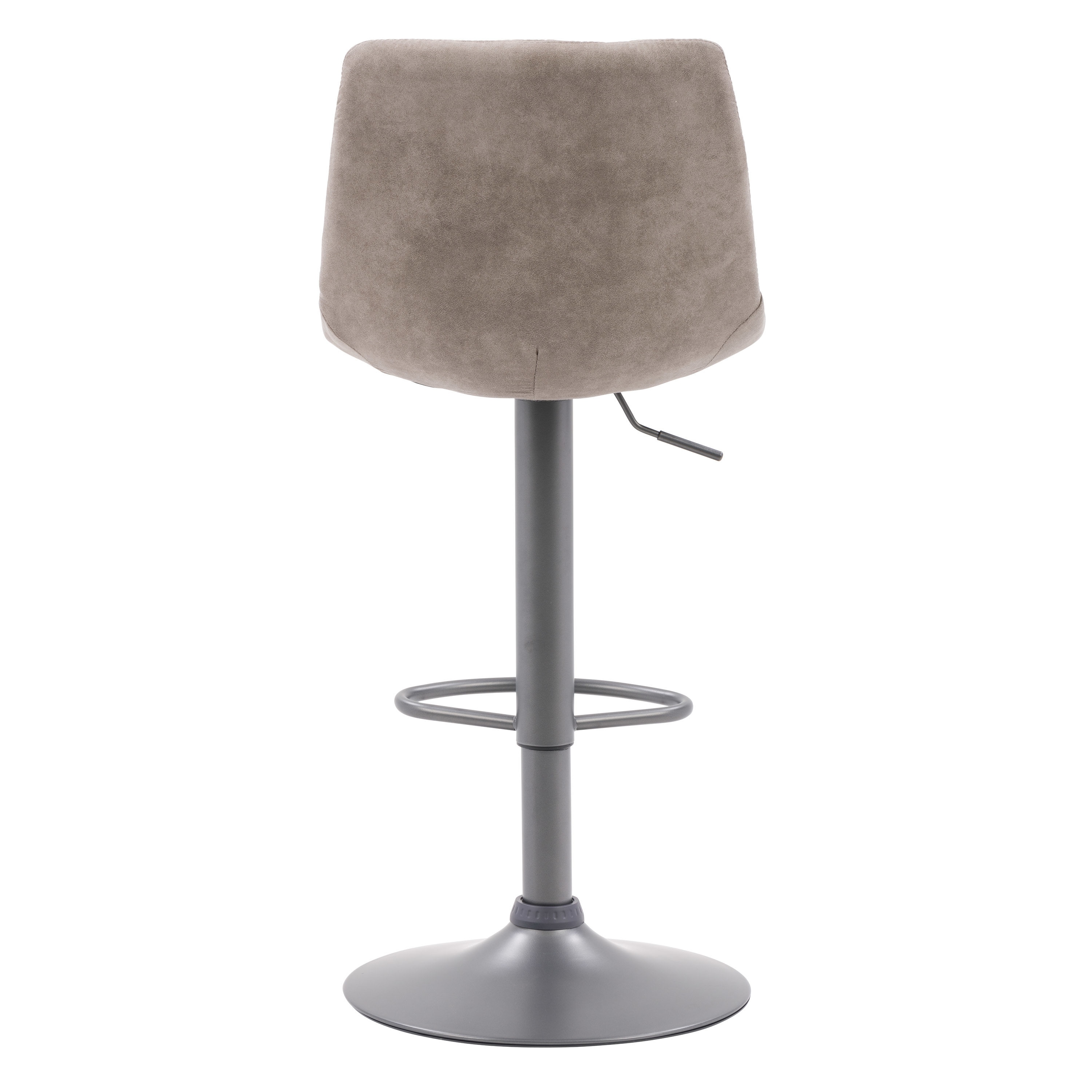 Palmer Adjustable Light Grey Tufted Fabric Swivel Barstools - Set of 2