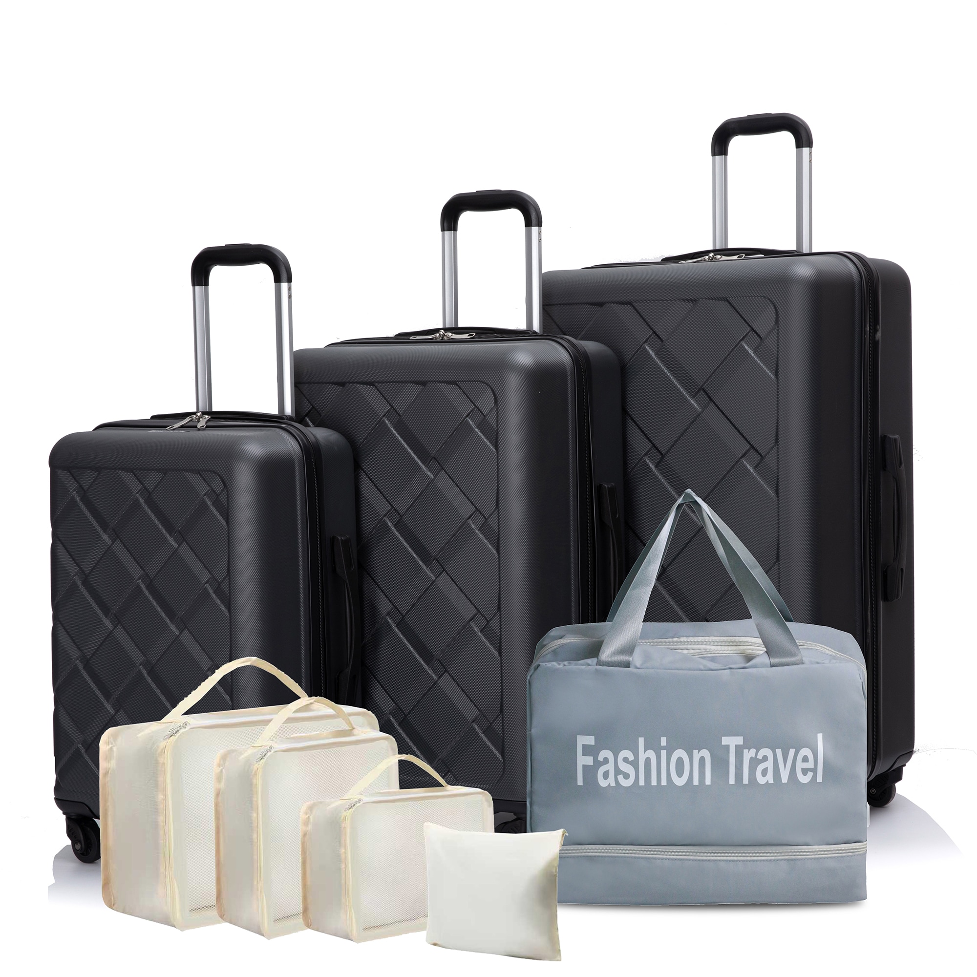 SINOFURN SYD9400015PP 19.3x11.4x29.9 DARK GREY Polyester Softshell Suitcase set 5 -Bag