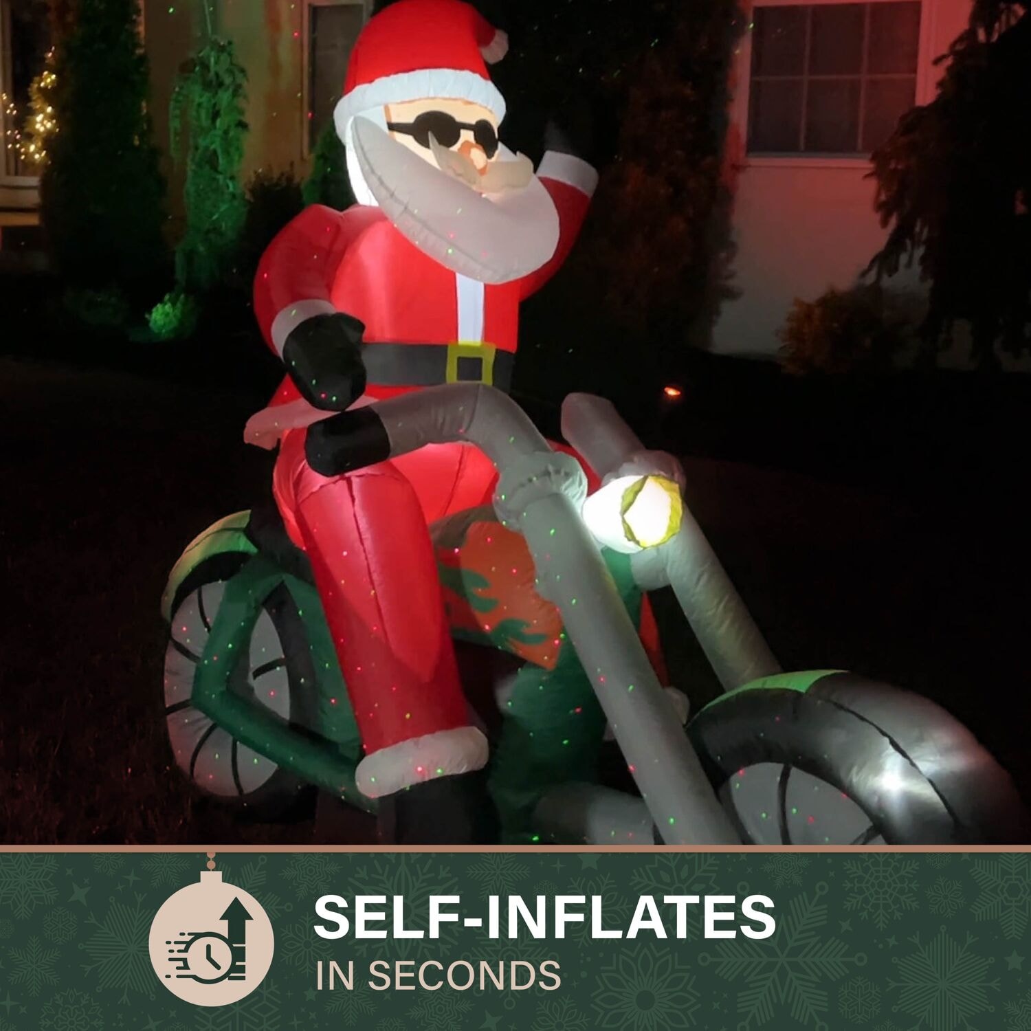 Fraser Hill Farm FHFSNTABIKE061-L Christmas-Inflatables - View #4