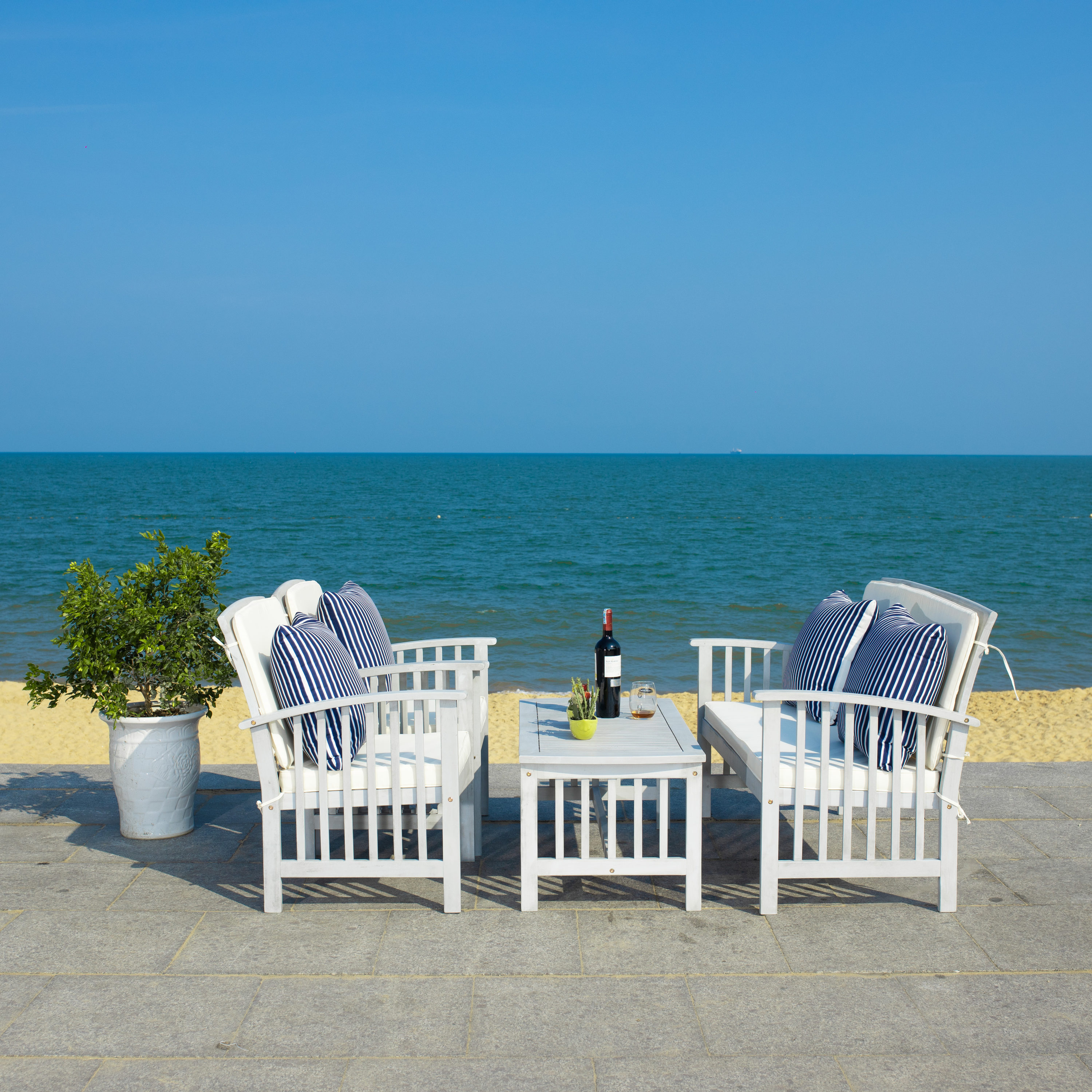 Safavieh PAT7007H Patio-Conversation-Sets - View #4