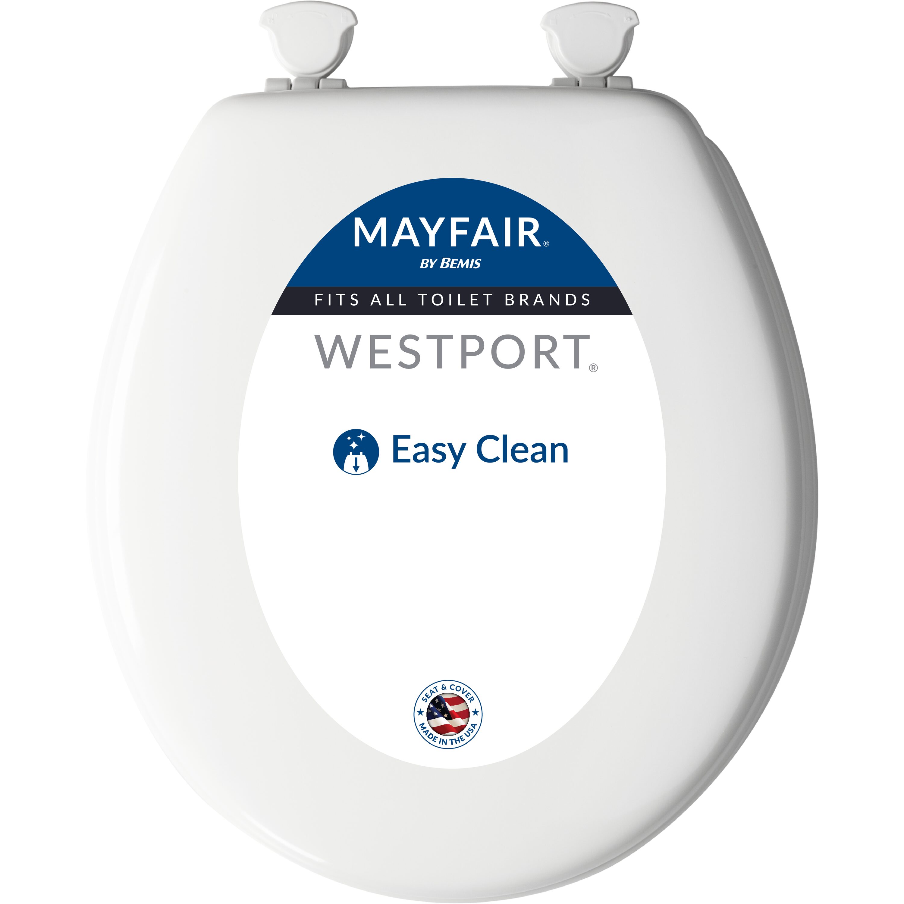 Mayfair by Bemis Westport Wood White Toilet Seat