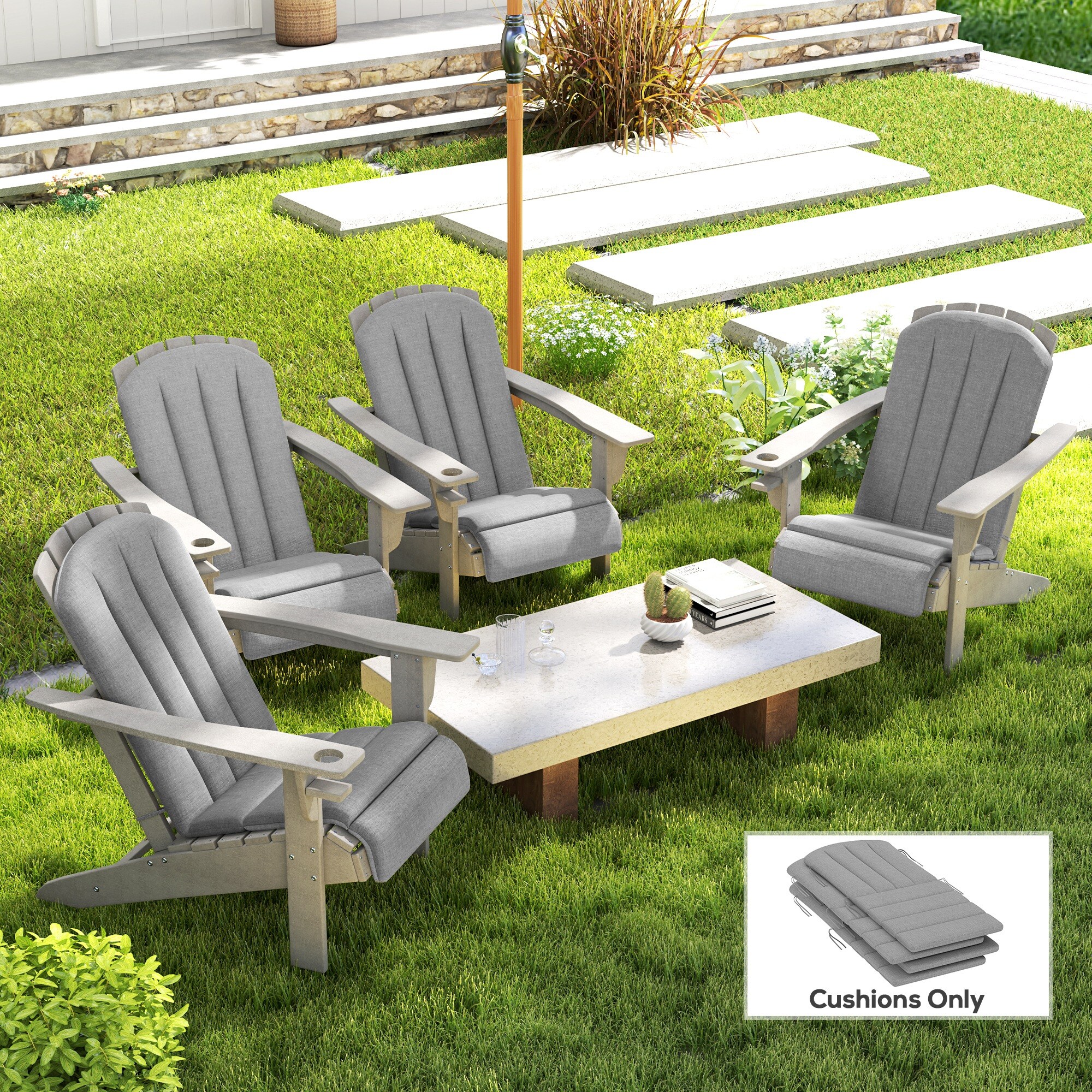 Outsunny 84G-669V01GY Patio-Furniture-Cushions - View #2