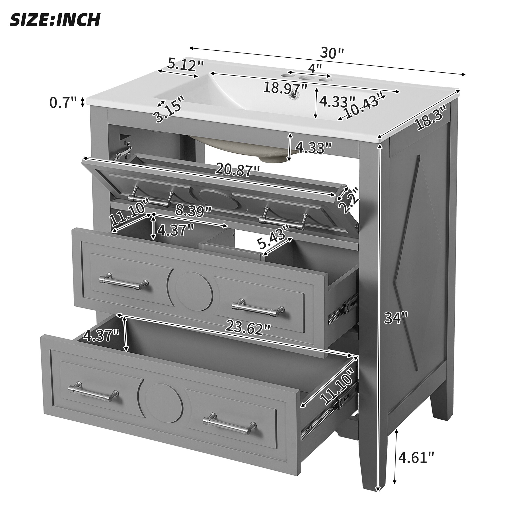ModernLuxe L3P-N710P246209E Bath-Vanity-Combo - View #7
