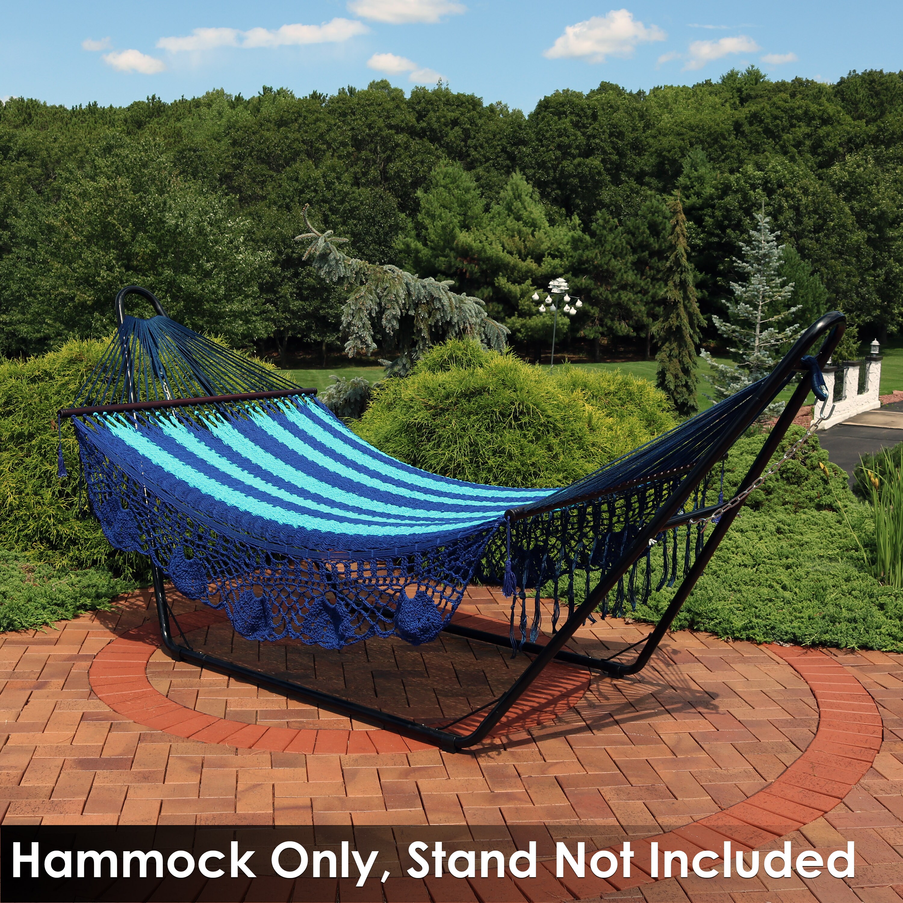 Sunnydaze Decor HM-AND-BLU Blue Rope Hammock