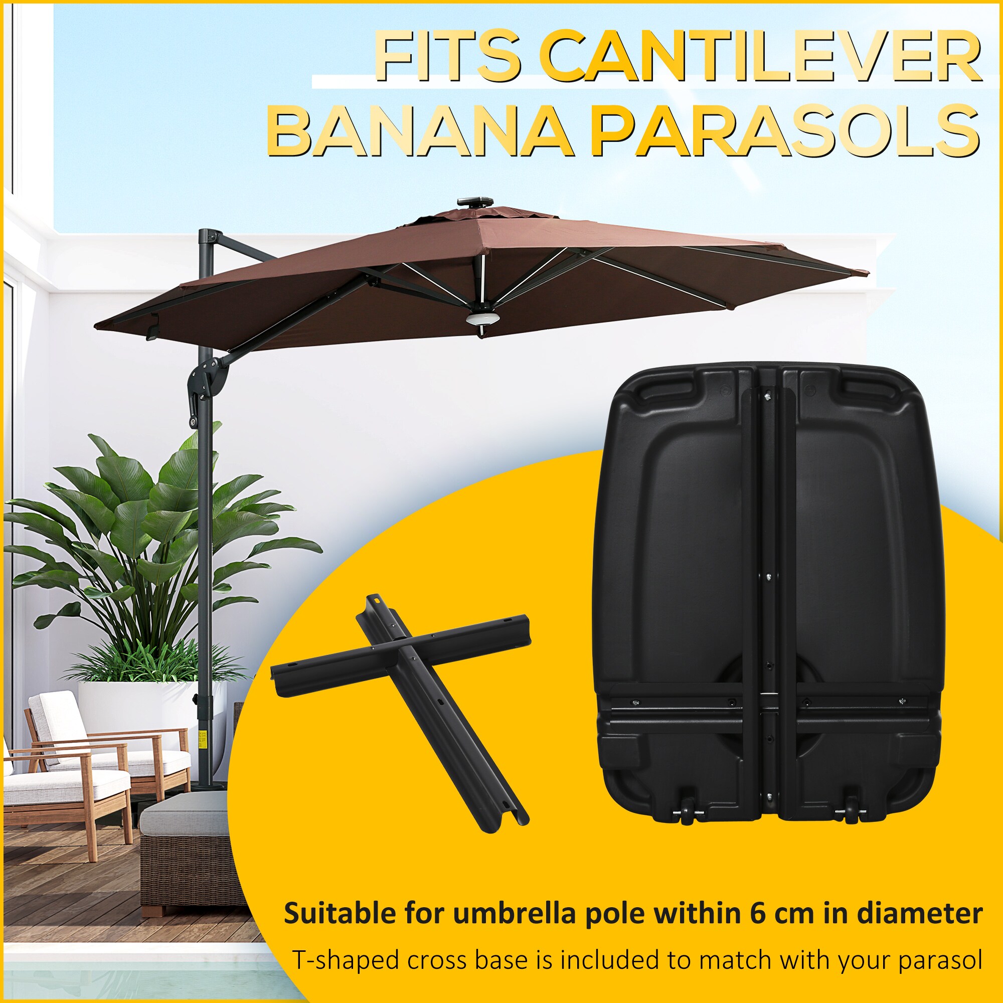 Outsunny 84D-148 Umbrella-Bases - View #8