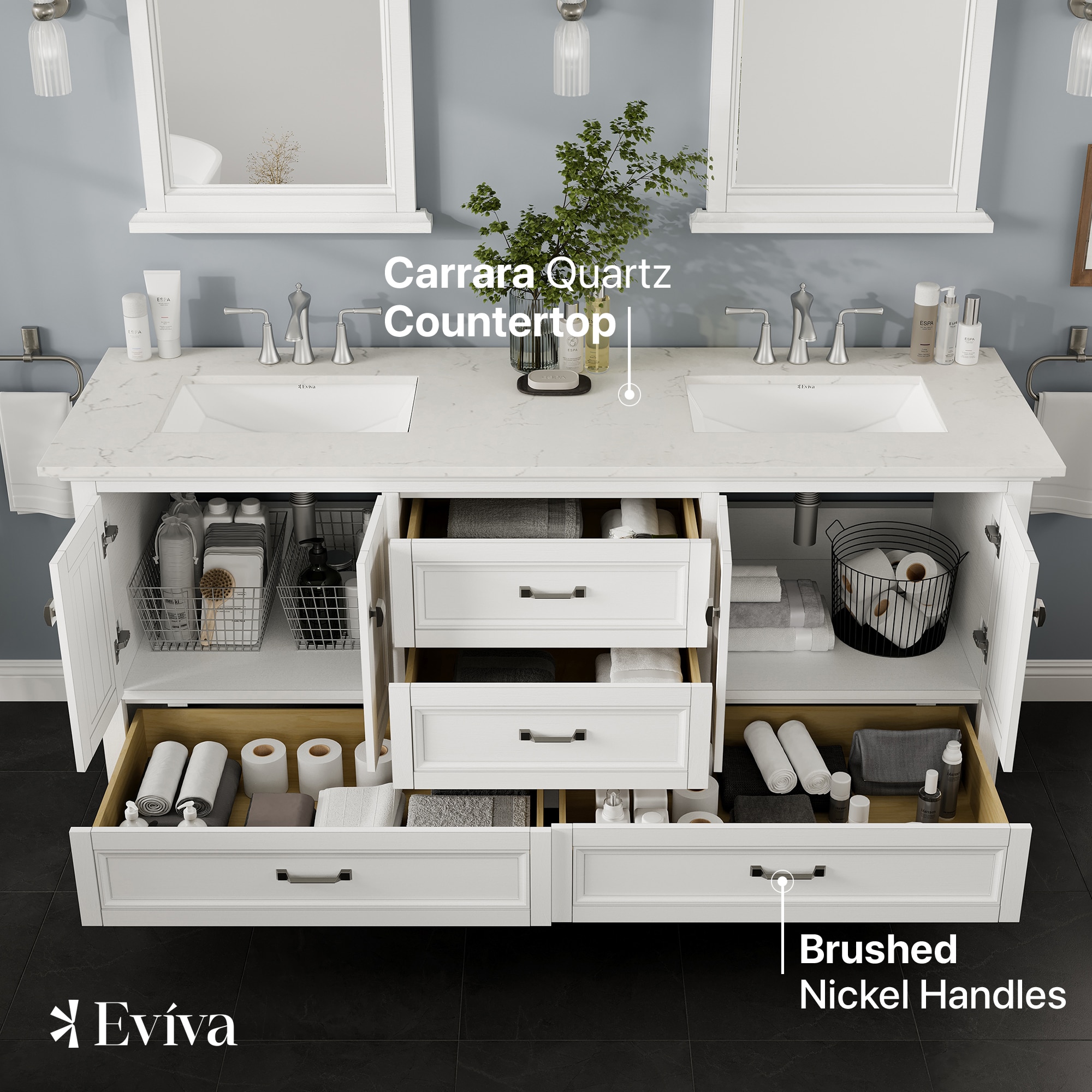 Eviva EVVN612-72WH Bath-Vanity-Combo - View #3