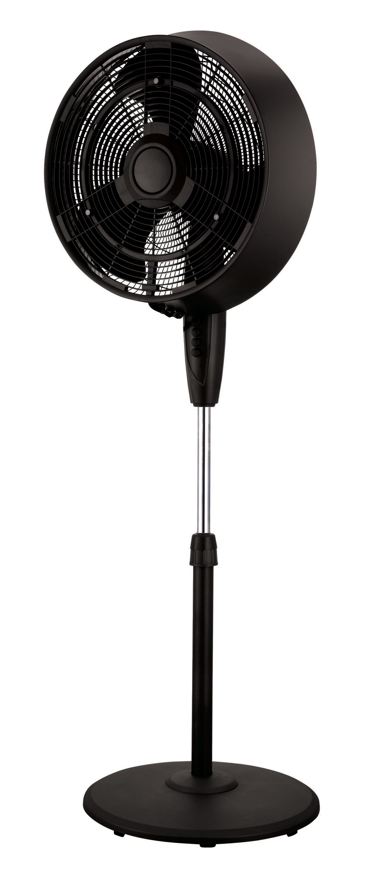 Utilitech FS45-9L 18-in 120 -Volt 3 -Speed Outdoor Black Oscillating Misting Pedestal Fan