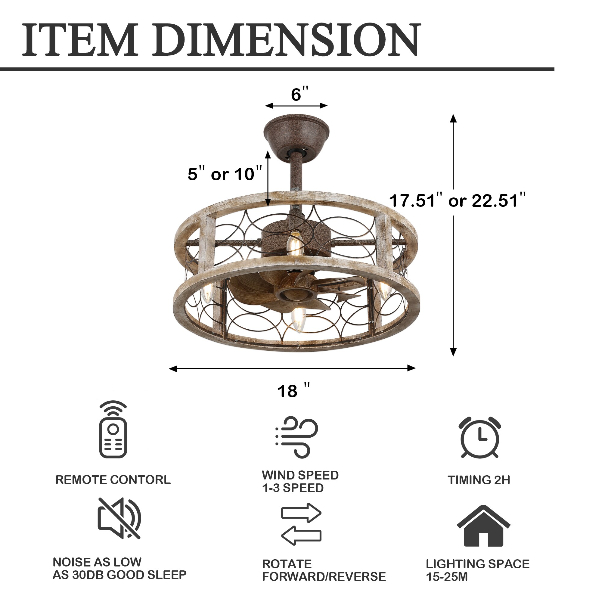 Oaks Decor BD1807 Ceiling-Fans - View #9