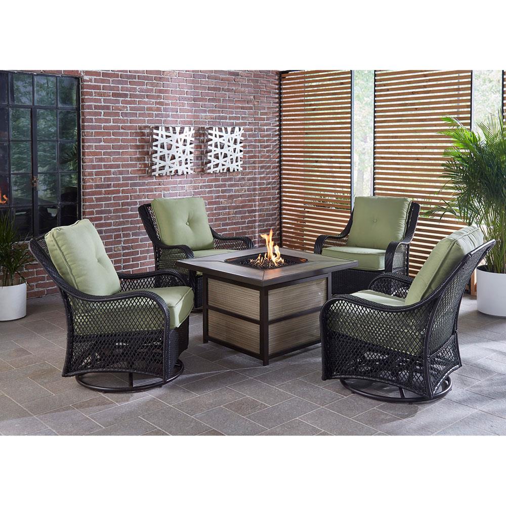 Hanover ORL5PCSW4SQFP-GRN Patio-Conversation-Sets - View #6