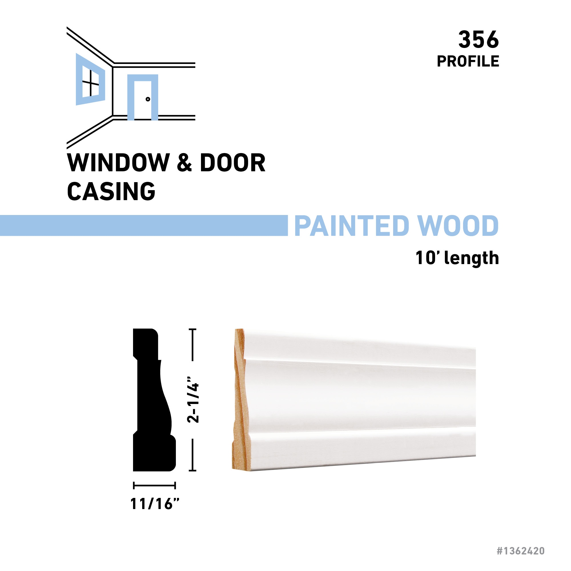 allen + roth 35610FJPWH Window-Door-Casings - View #3