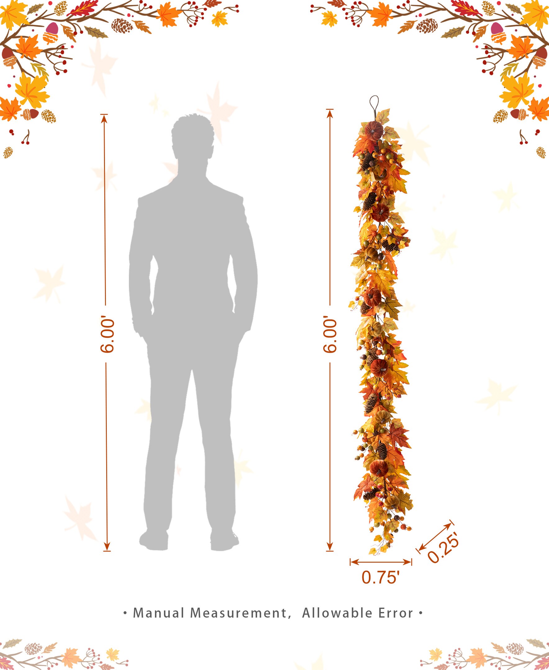 Glitzhome 2019500073 Indoor-Thanksgiving-Decor - View #4