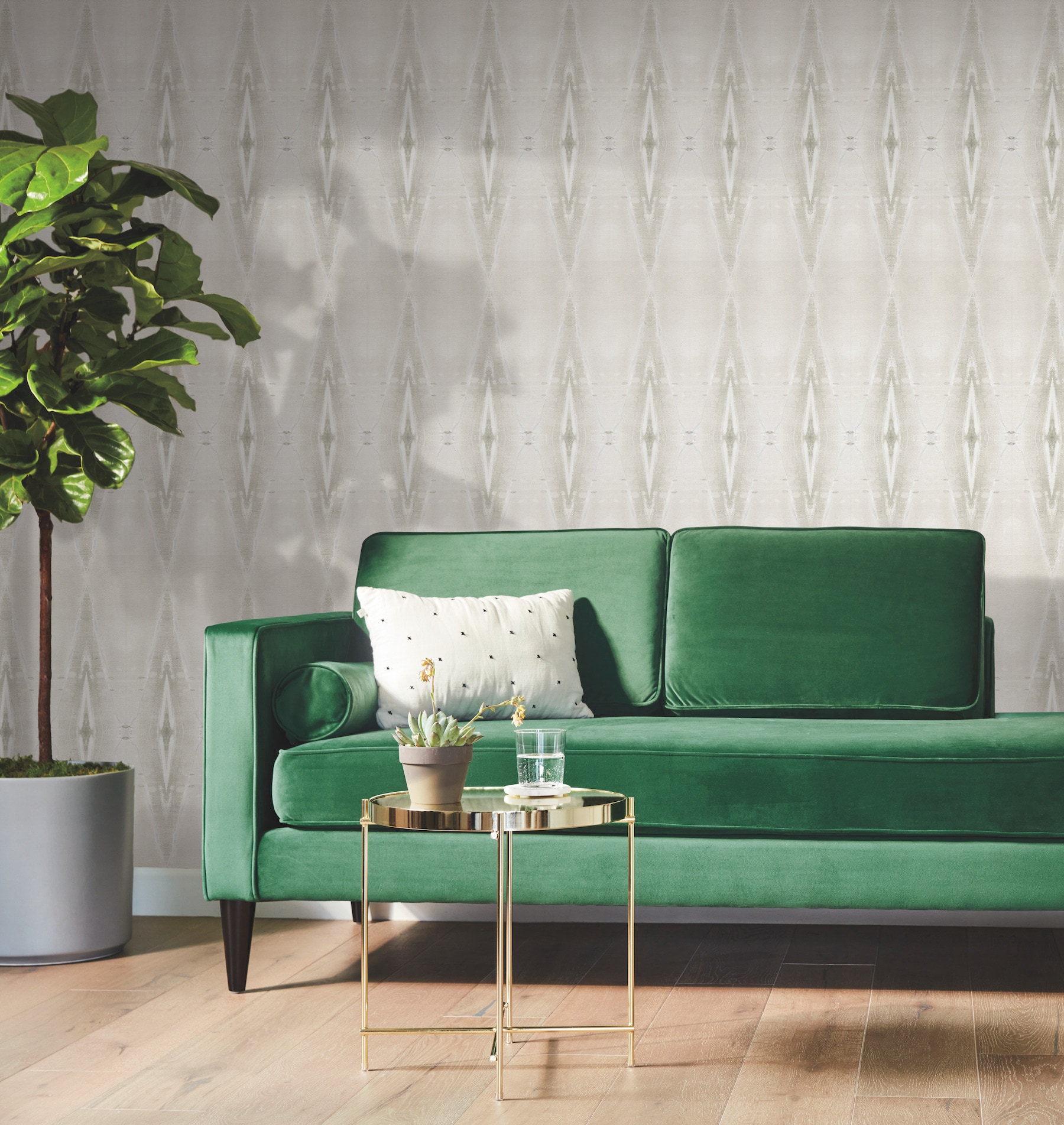 York Wallcoverings DA3565N 60.8-sq ft Off-white Vinyl Geometric Unpasted Wallpaper