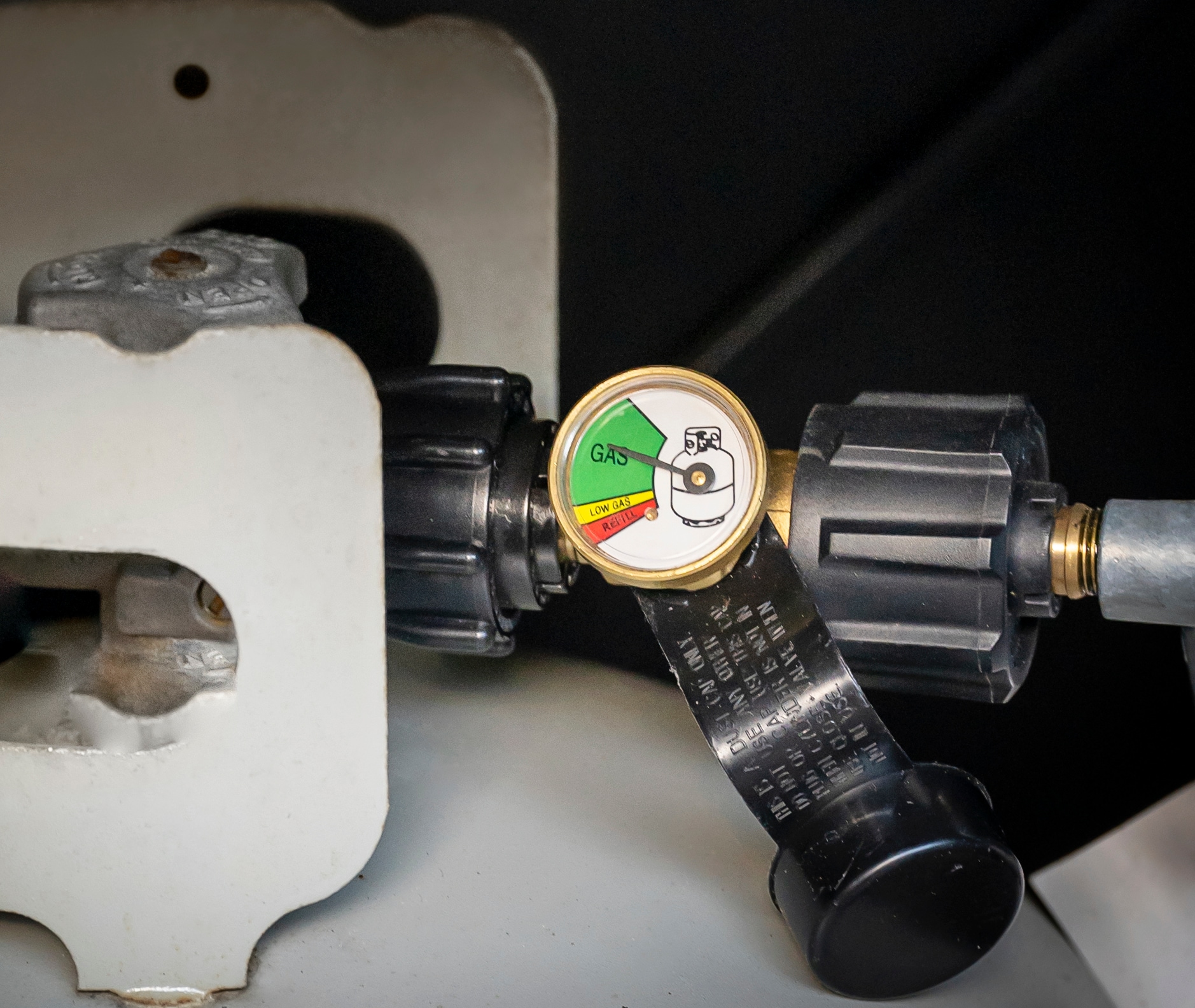 Propane Tank Brass Adapter W/ Pressure Meter Gauge for LP Gas Grill BBQ RV  Set