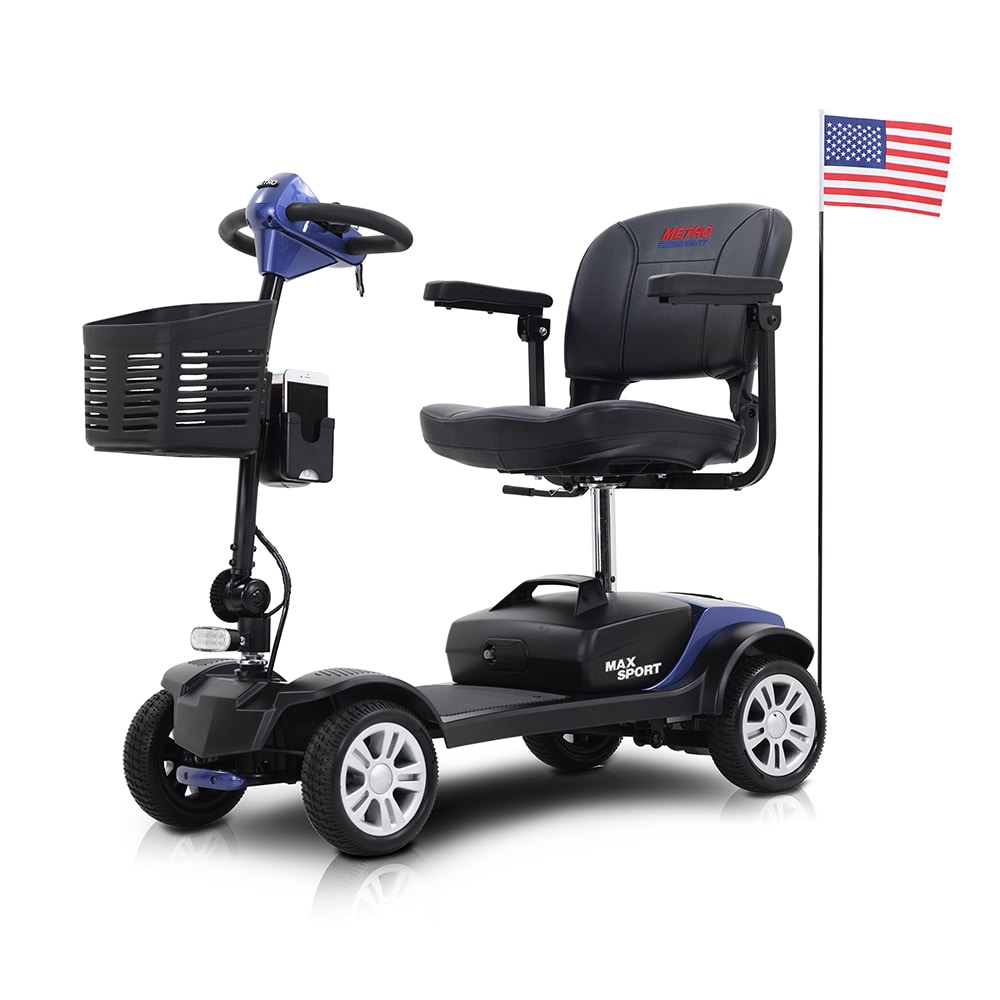 ZAKLOOP XU42923315 Max Sport Blue 4 Wheels Outdoor Compact Mobility Scooter