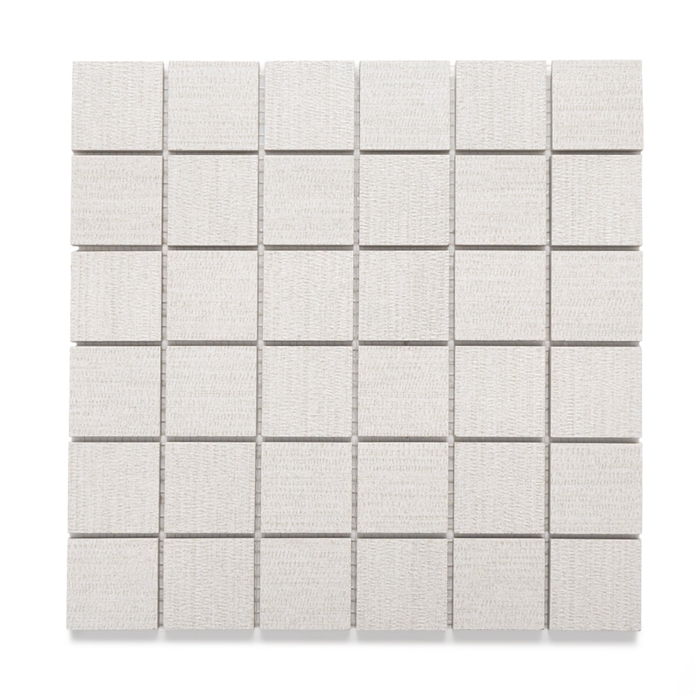 The Tile Life Sample - Linen Tweed Mist 2-in x 2-in Matte Porcelain Floor and Wall Tile #SFABR0202MIMO