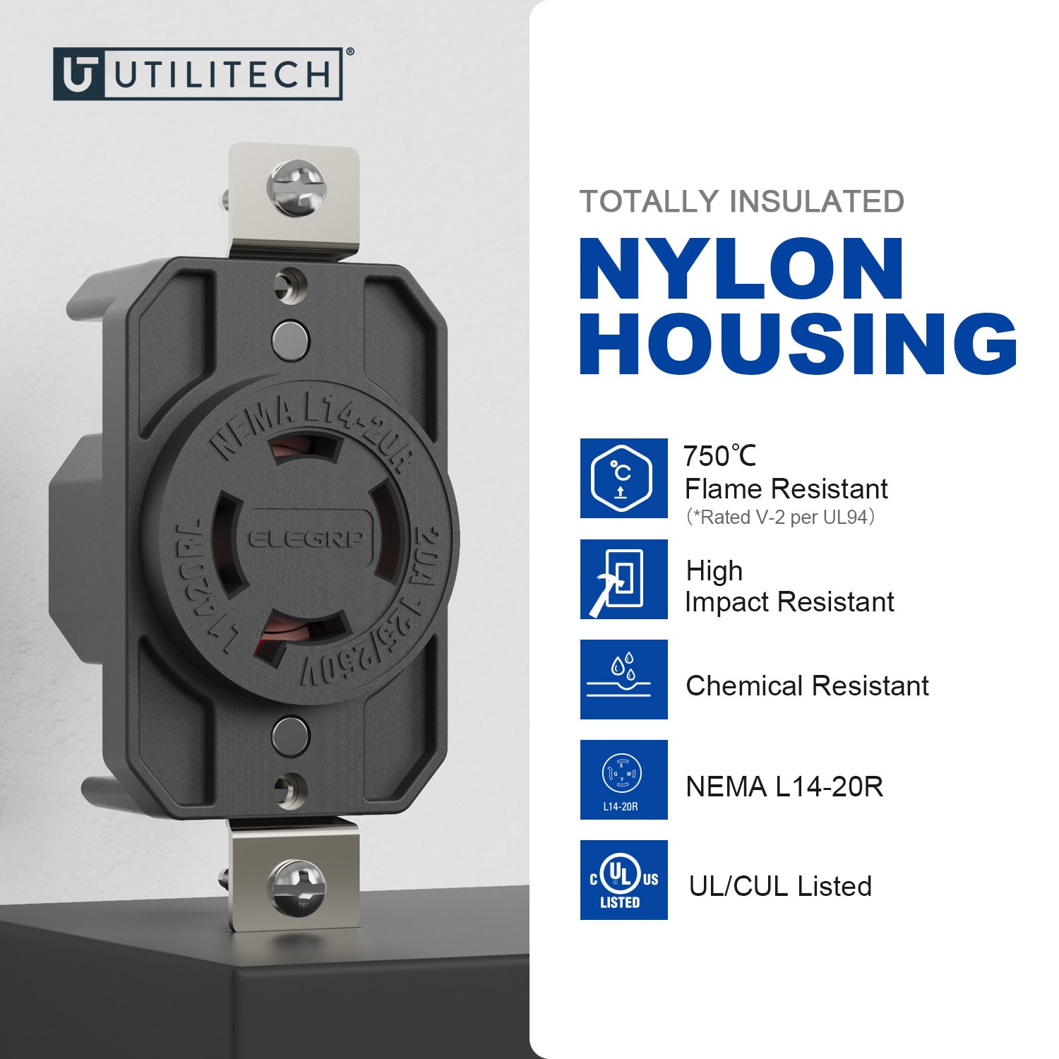 Utilitech L1420RL receptacles - View #2